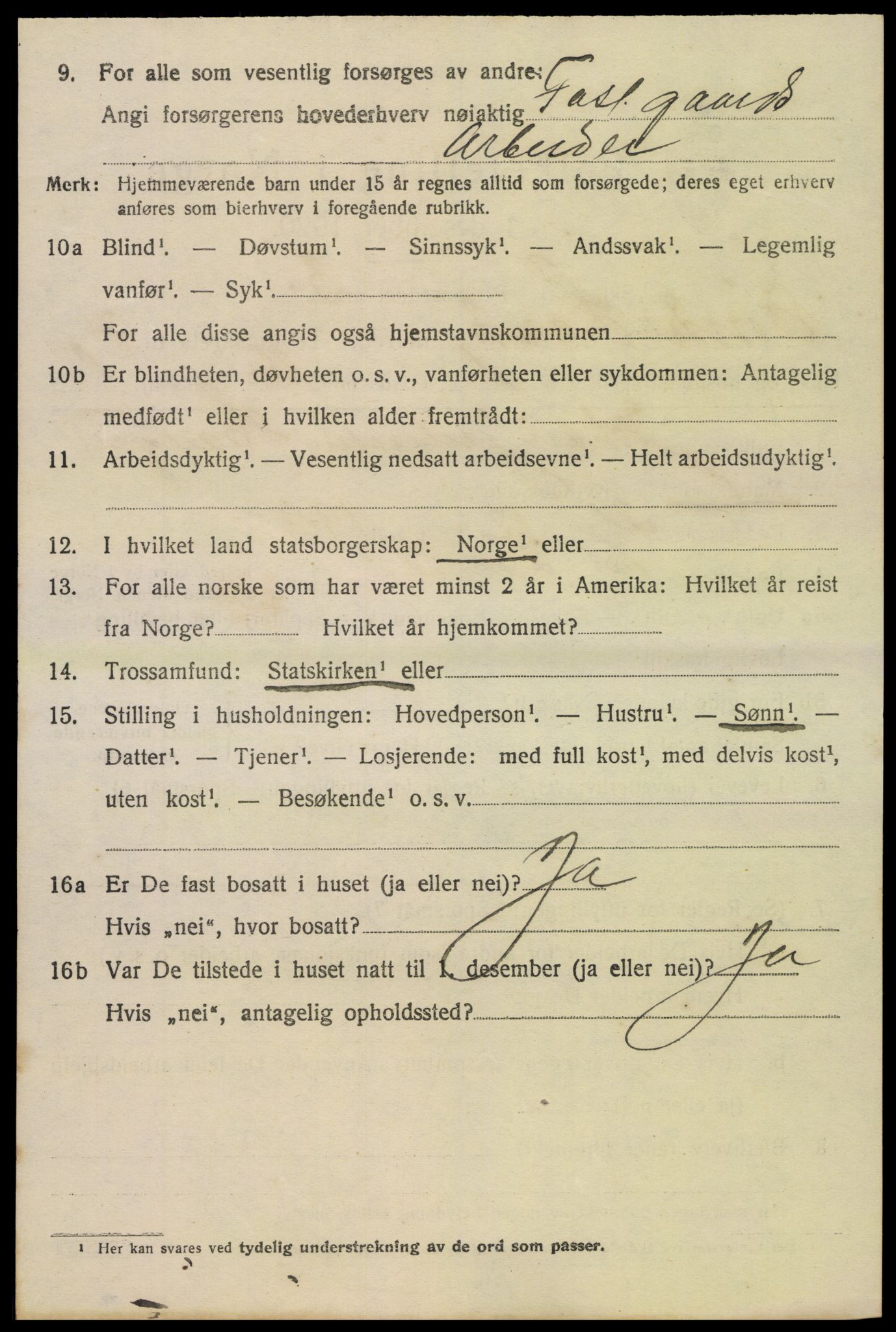 SAH, Folketelling 1920 for 0536 Søndre Land herred, 1920, s. 6902