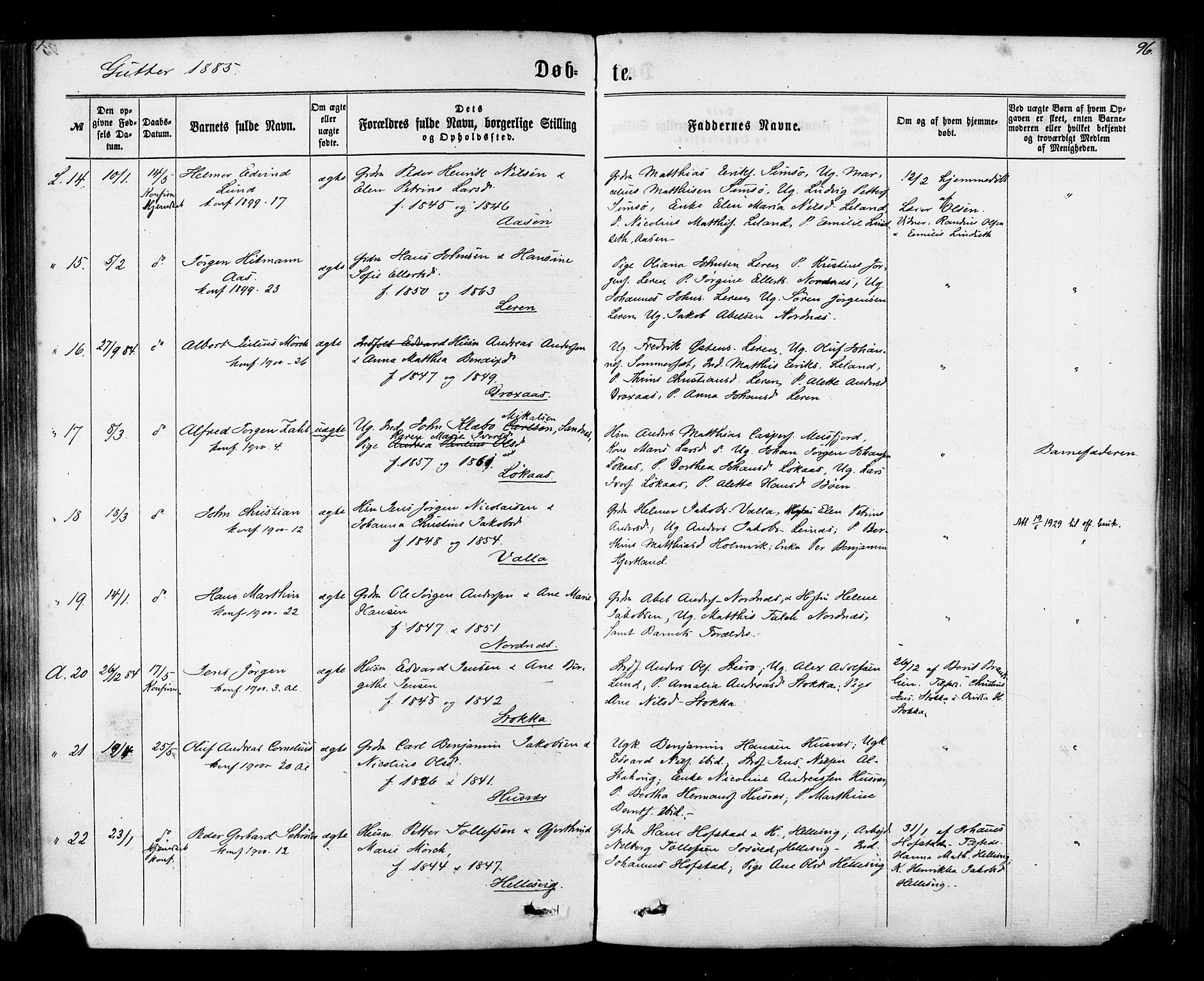 Ministerialprotokoller, klokkerbøker og fødselsregistre - Nordland, AV/SAT-A-1459/830/L0449: Ministerialbok nr. 830A13, 1866-1886, s. 96