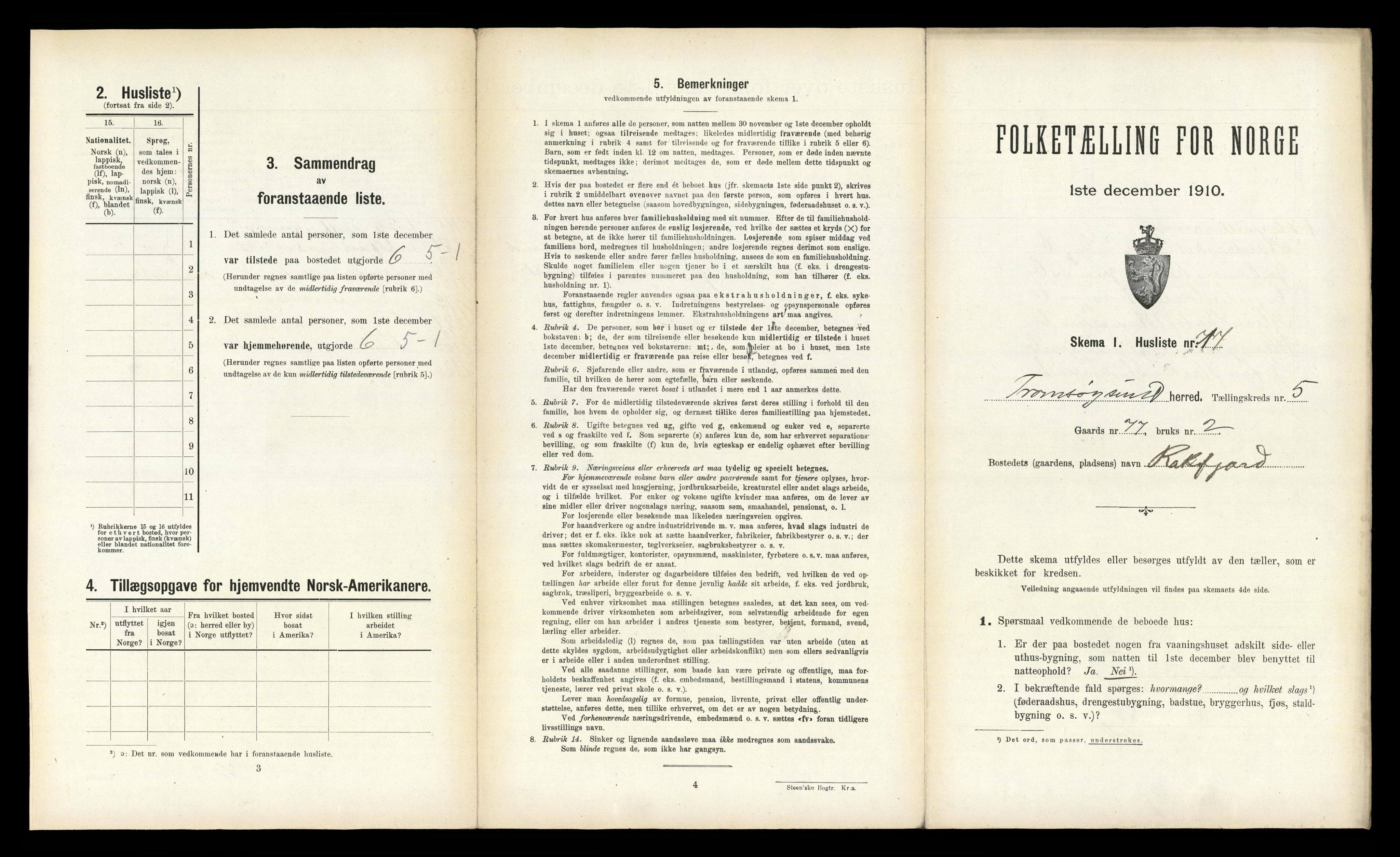 RA, Folketelling 1910 for 1934 Tromsøysund herred, 1910, s. 1175