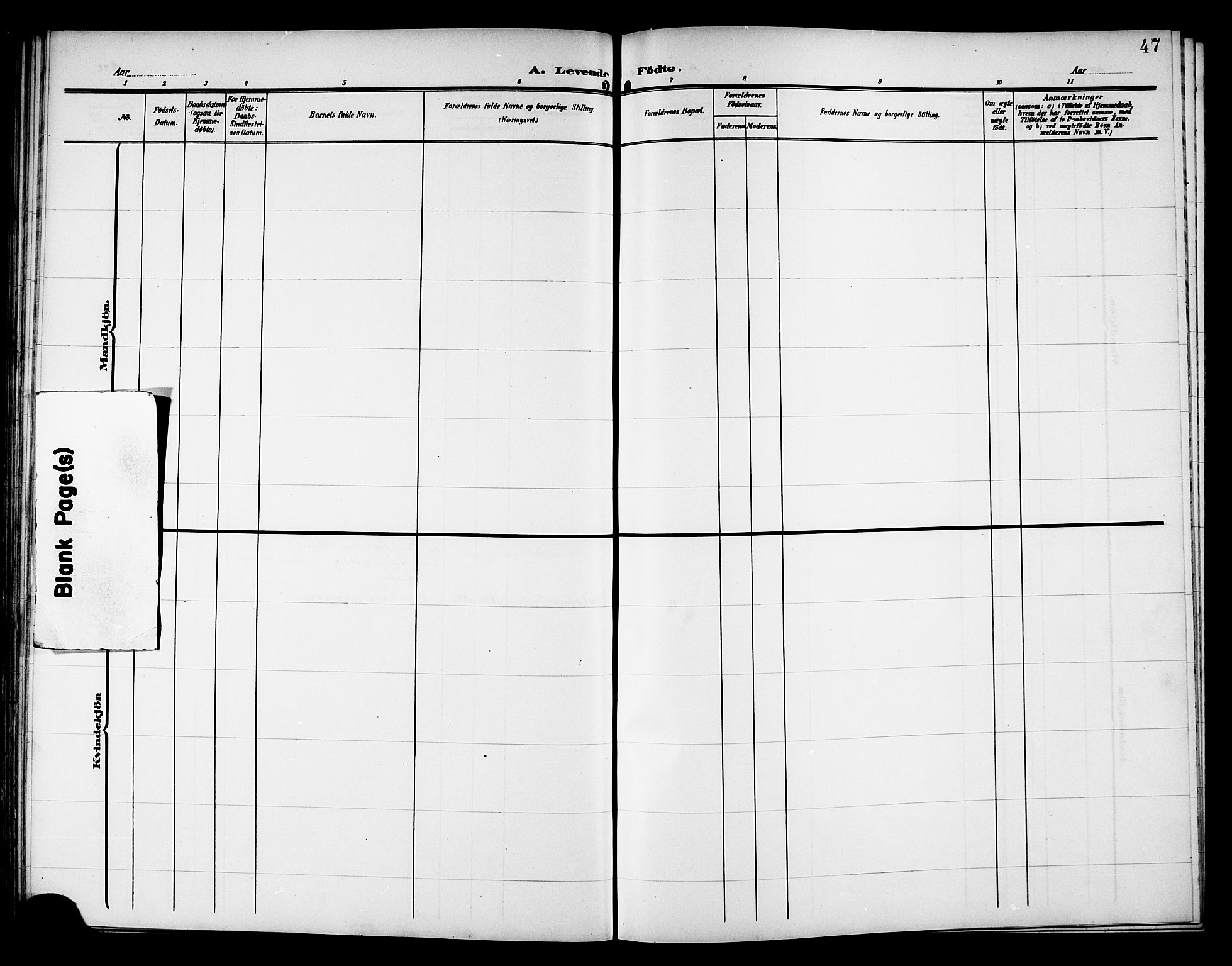 Ministerialprotokoller, klokkerbøker og fødselsregistre - Nord-Trøndelag, SAT/A-1458/757/L0506: Klokkerbok nr. 757C01, 1904-1922, s. 47