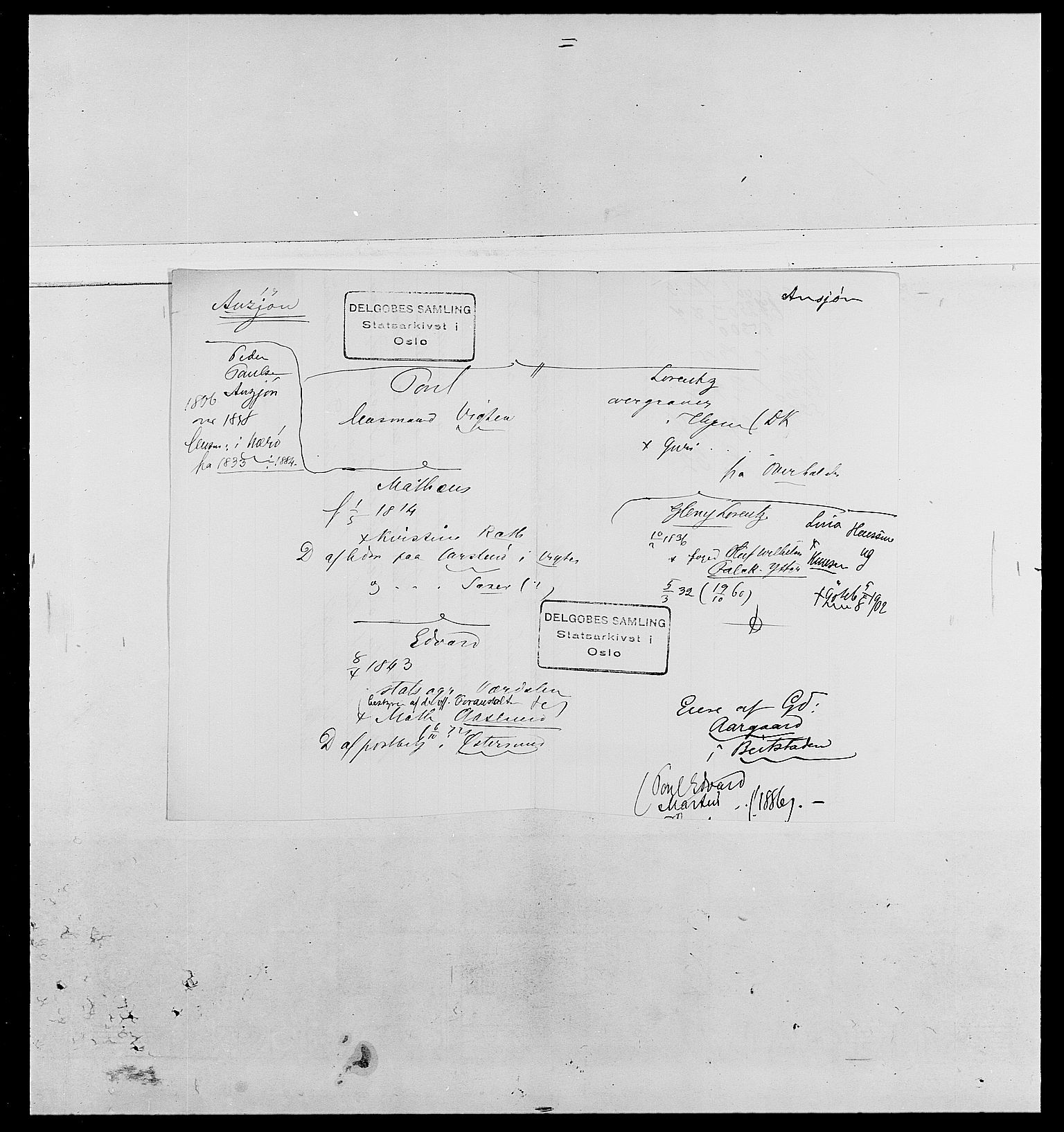 Delgobe, Charles Antoine - samling, AV/SAO-PAO-0038/D/Da/L0002: Anker, Ancher - Bauner, s. 266