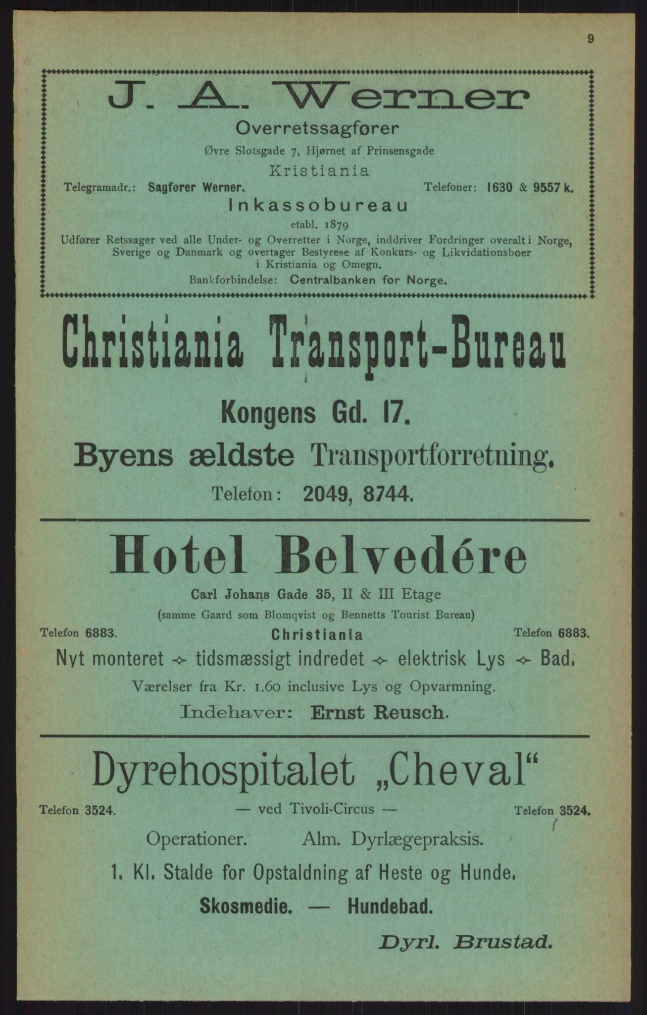 Kristiania/Oslo adressebok, PUBL/-, 1903, s. 9