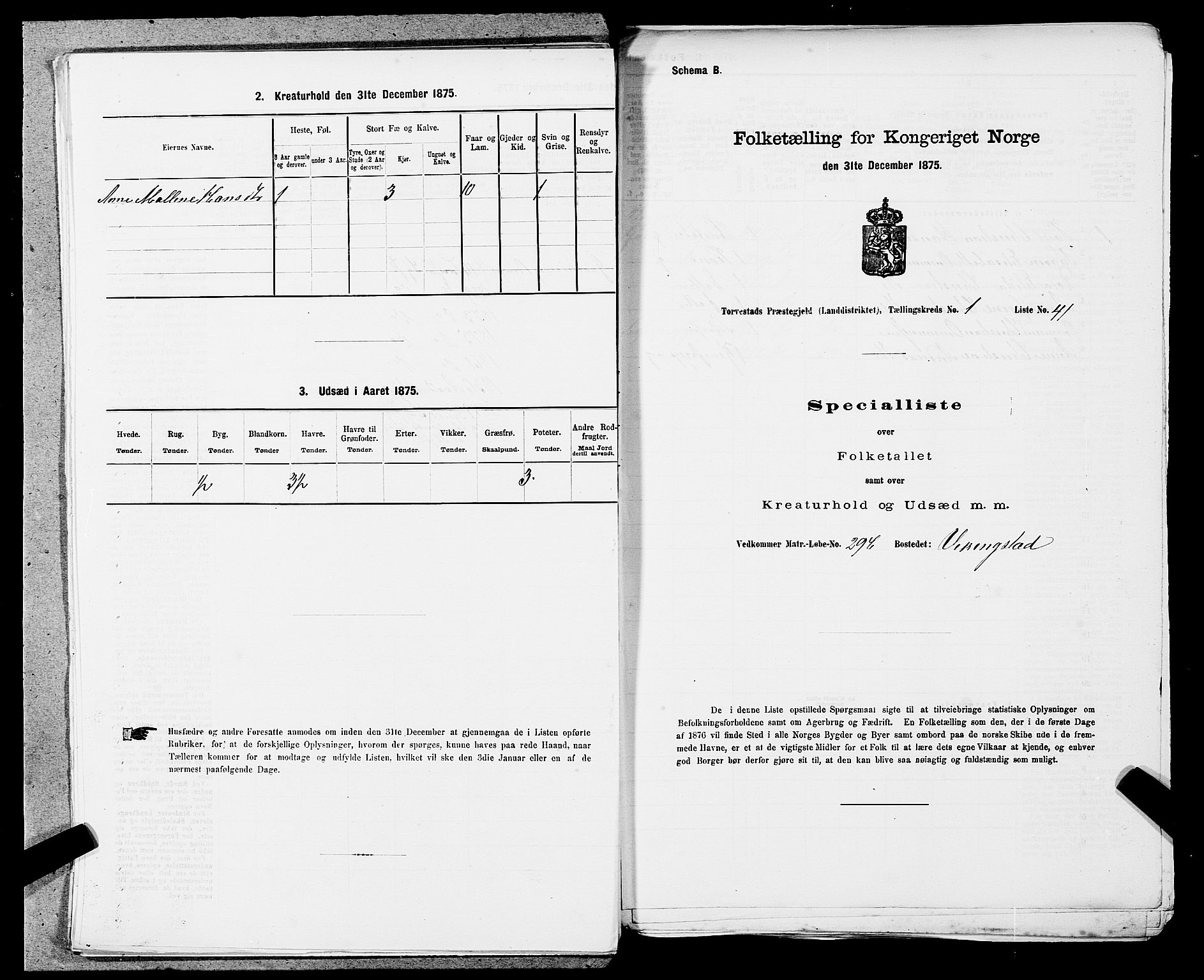 SAST, Folketelling 1875 for 1152L Torvastad prestegjeld, Torvastad sokn, Skåre sokn og Utsira sokn, 1875, s. 143