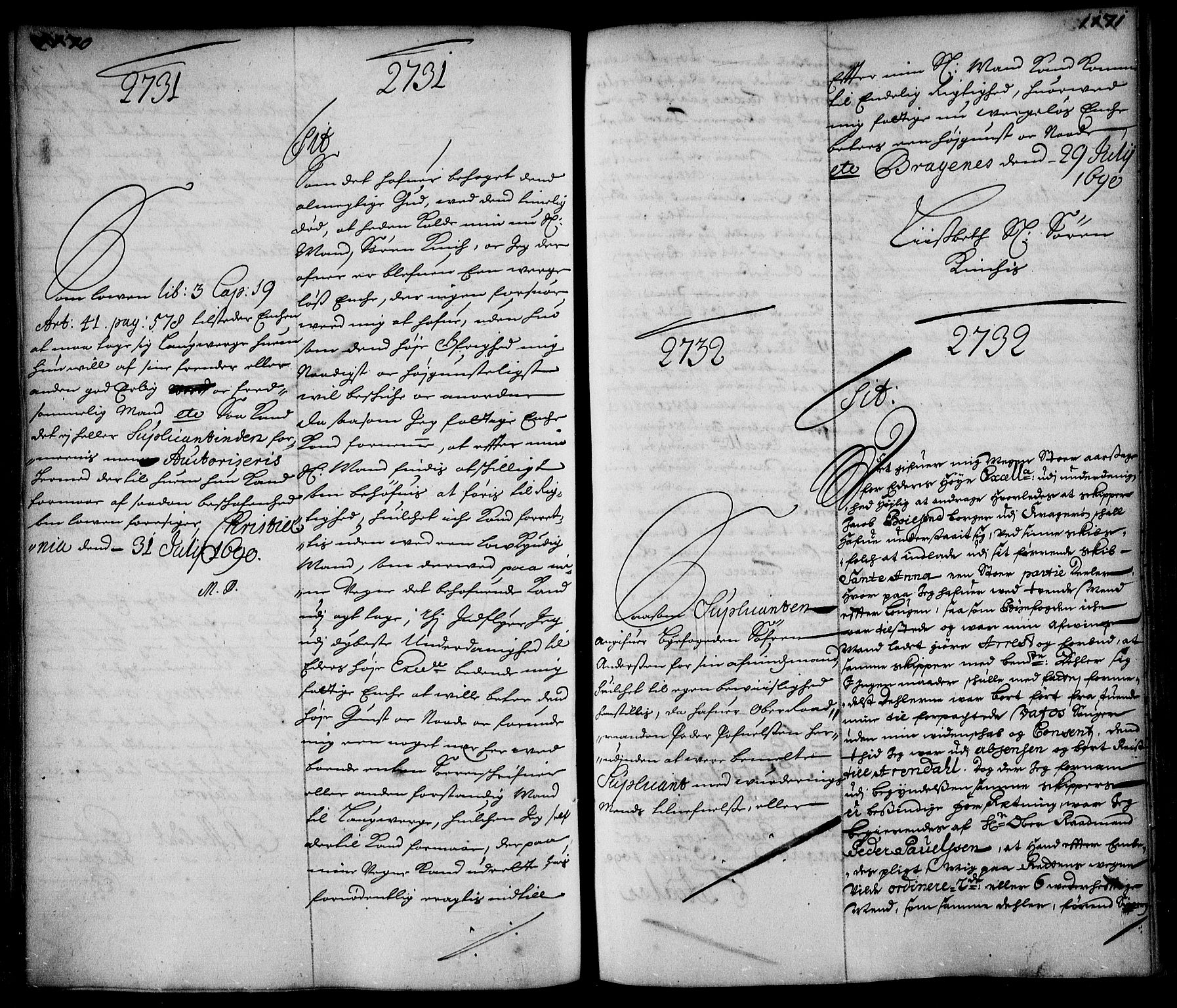 Stattholderembetet 1572-1771, AV/RA-EA-2870/Ae/L0007: Supplikasjons- og resolusjonsprotokoll, 1689-1691, s. 1170-1171