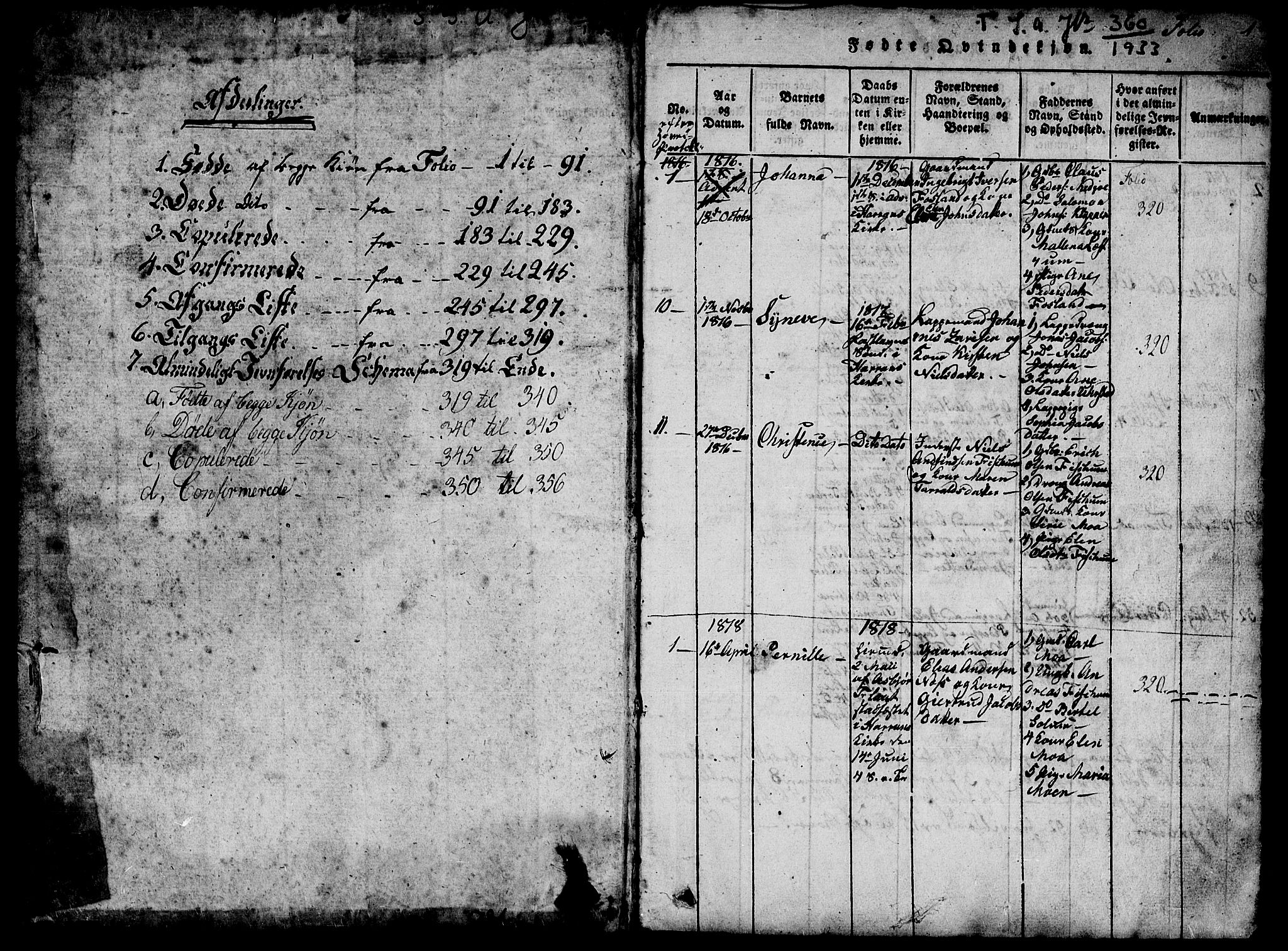 Ministerialprotokoller, klokkerbøker og fødselsregistre - Nord-Trøndelag, SAT/A-1458/759/L0527: Klokkerbok nr. 759C01 /1, 1816-1825, s. 1