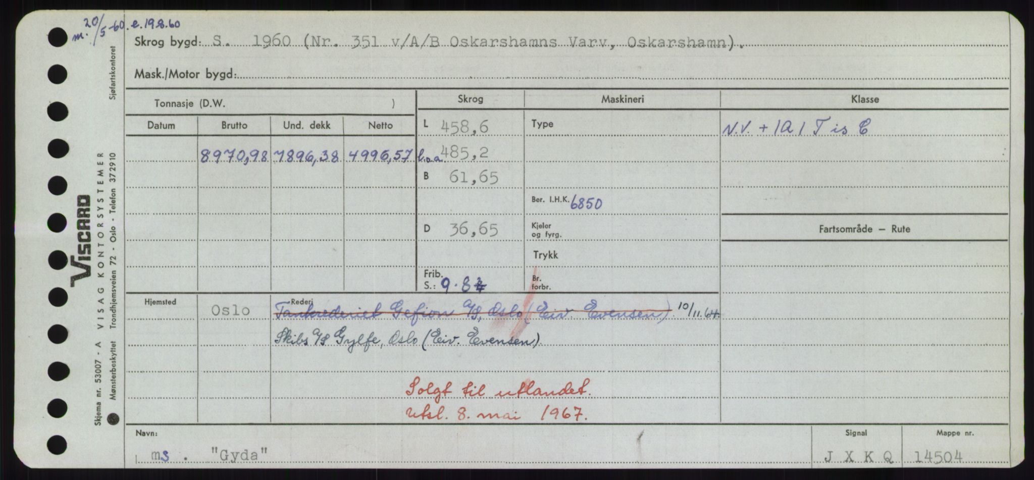 Sjøfartsdirektoratet med forløpere, Skipsmålingen, AV/RA-S-1627/H/Hd/L0013: Fartøy, Gne-Gås, s. 475