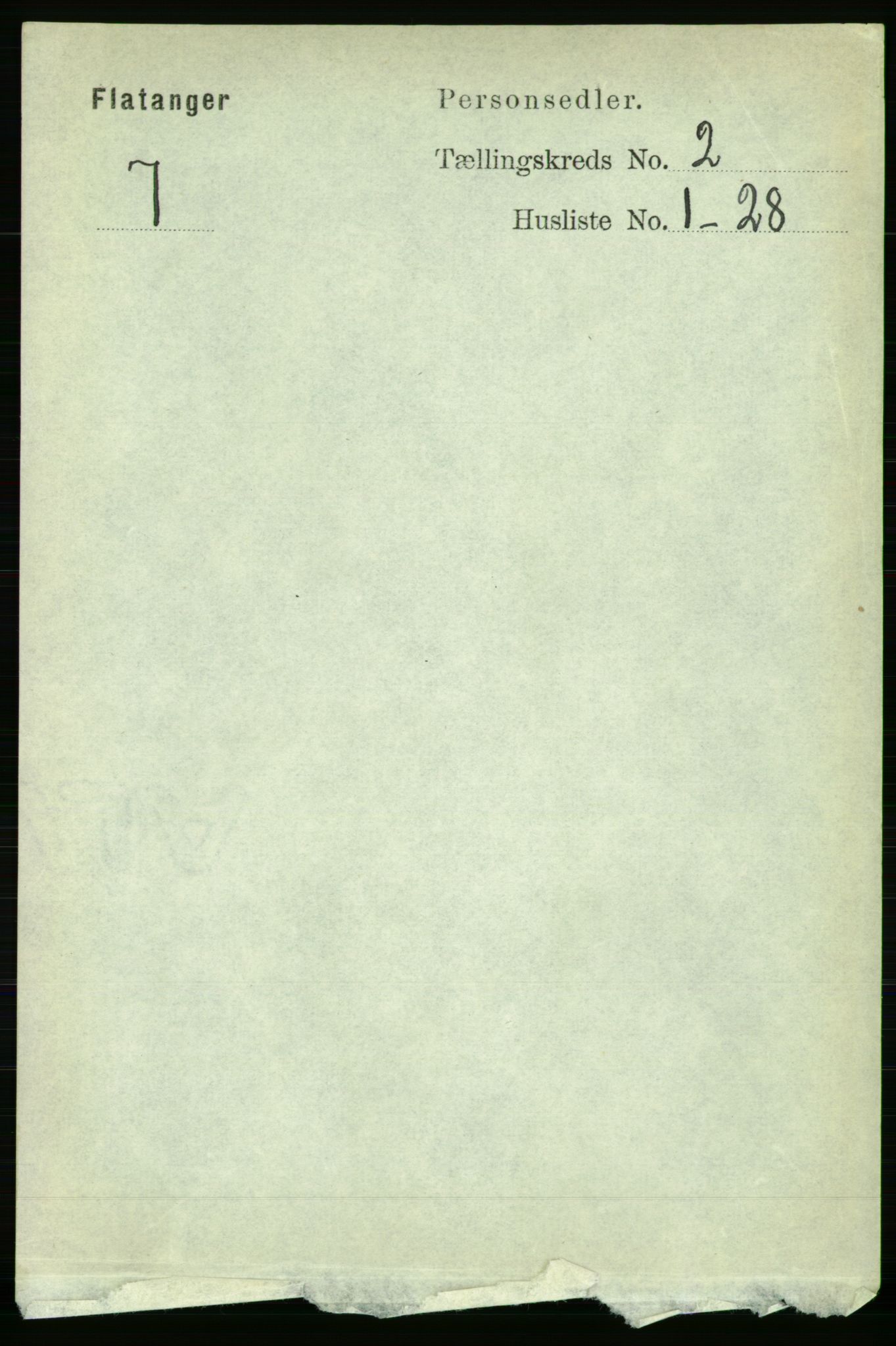 RA, Folketelling 1891 for 1749 Flatanger herred, 1891, s. 711