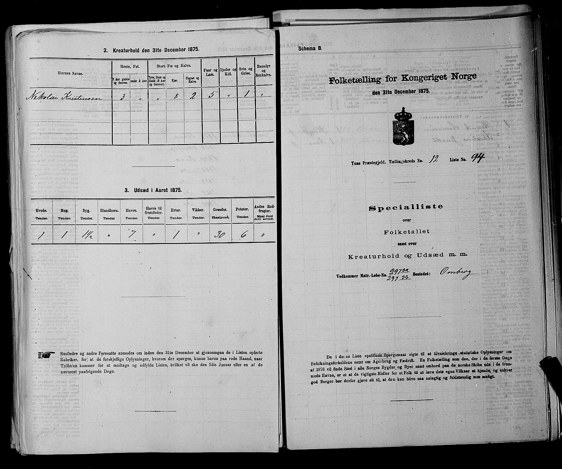 RA, Folketelling 1875 for 0130P Tune prestegjeld, 1875, s. 2060