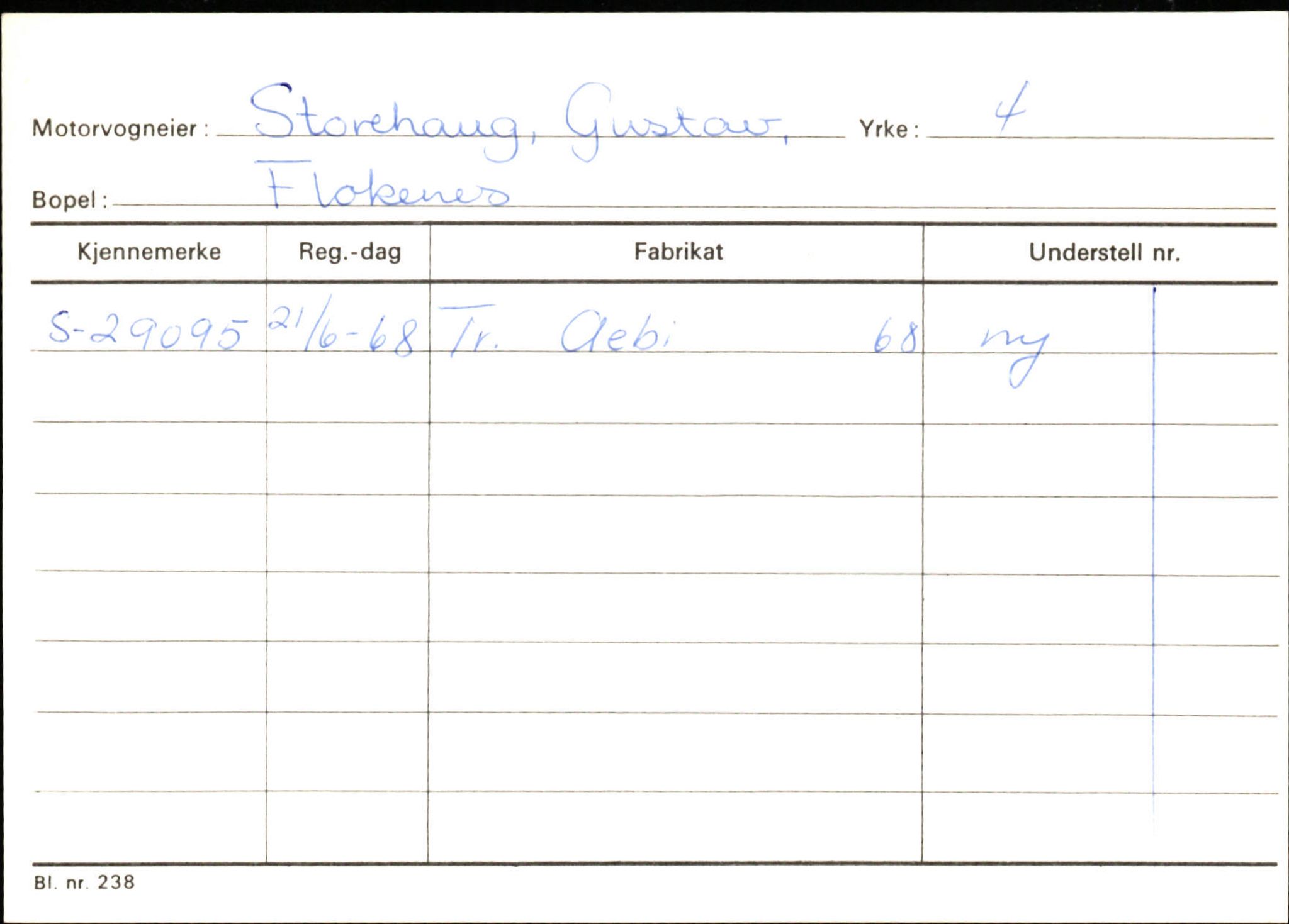 Statens vegvesen, Sogn og Fjordane vegkontor, AV/SAB-A-5301/4/F/L0132: Eigarregister Askvoll A-Å. Balestrand A-Å, 1945-1975, s. 1240