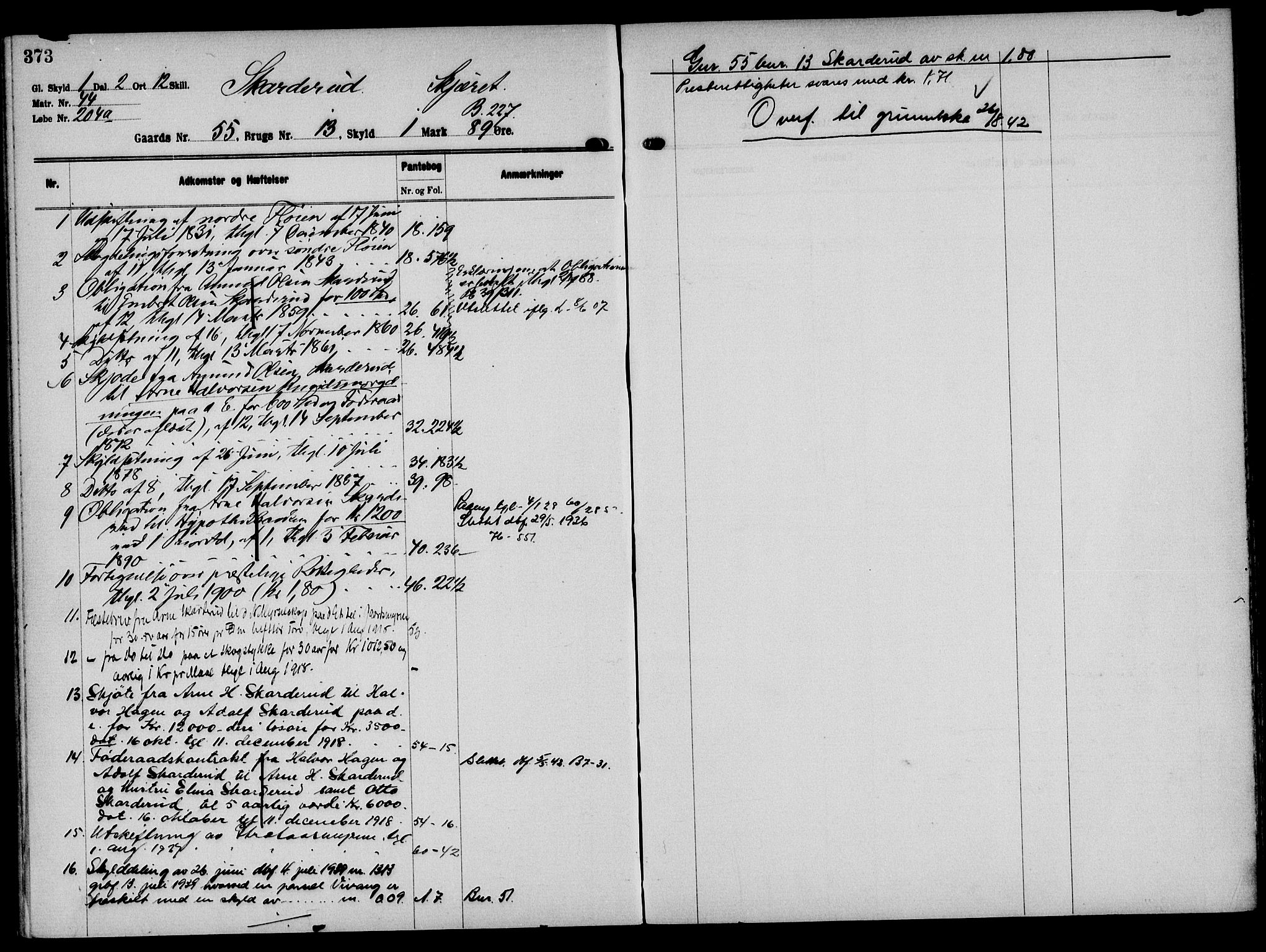 Solør tingrett, AV/SAH-TING-008/H/Ha/Hak/L0004: Panteregister nr. IV, 1900-1935, s. 373