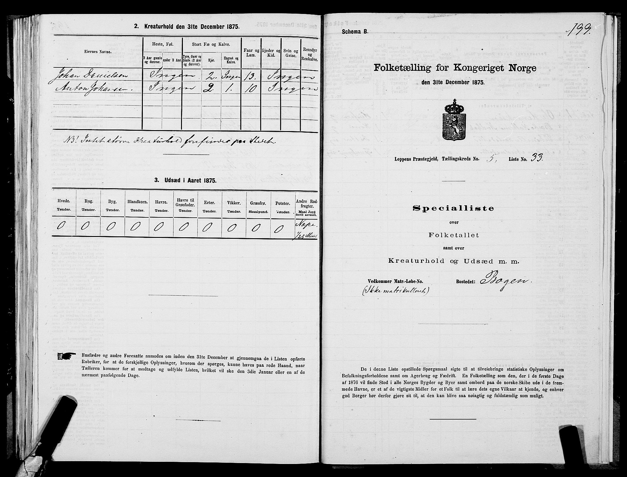 SATØ, Folketelling 1875 for 2014P Loppa prestegjeld, 1875, s. 2199