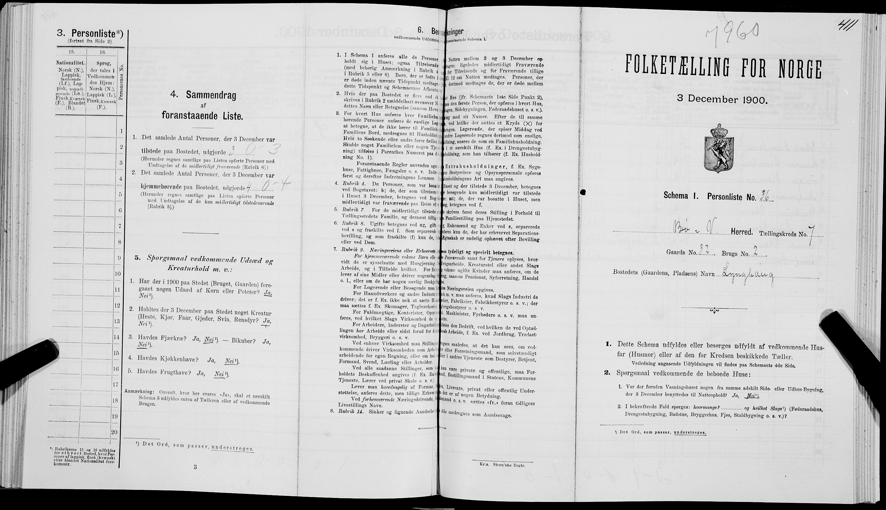 SAT, Folketelling 1900 for 1867 Bø herred, 1900, s. 822