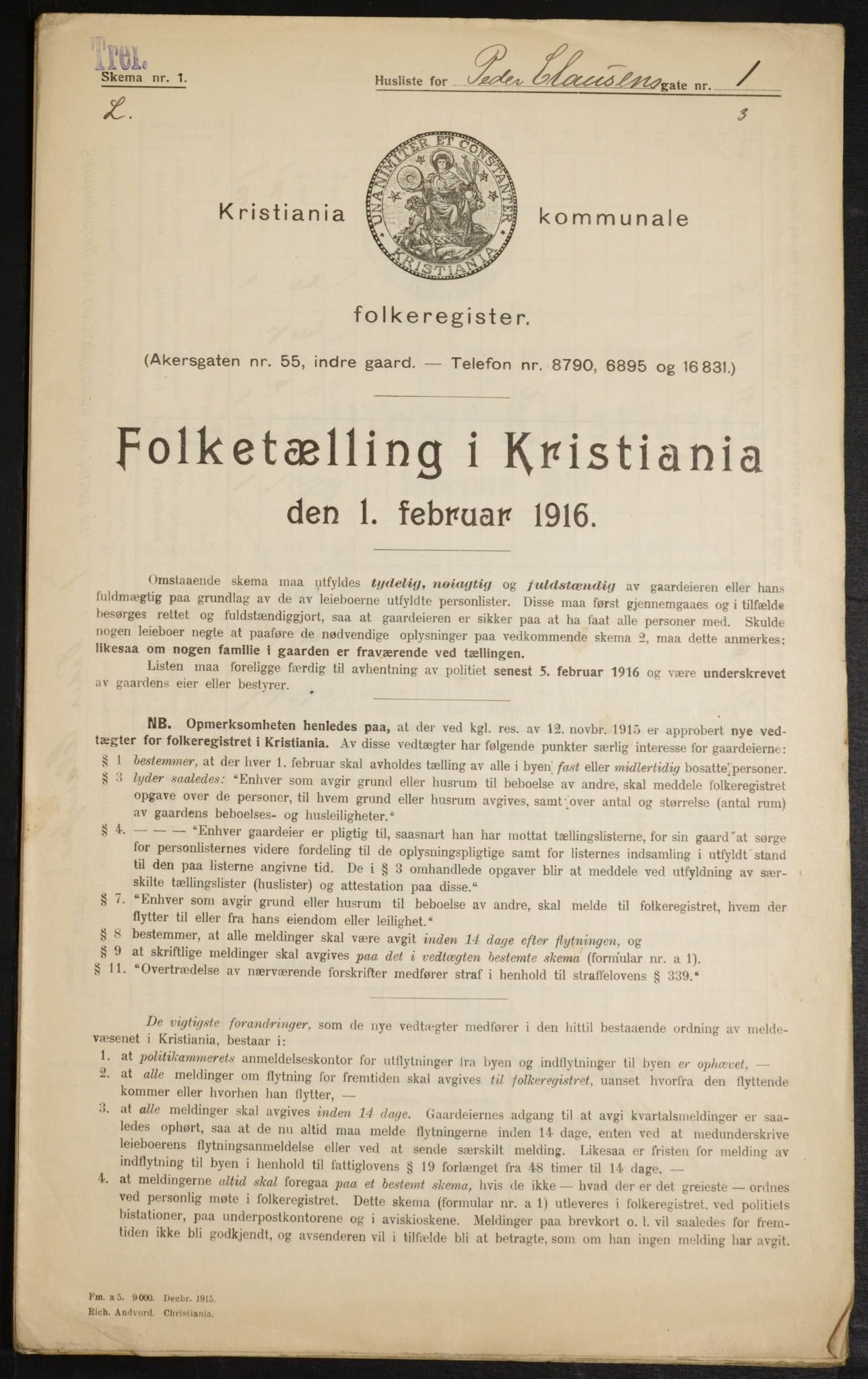 OBA, Kommunal folketelling 1.2.1916 for Kristiania, 1916, s. 80677