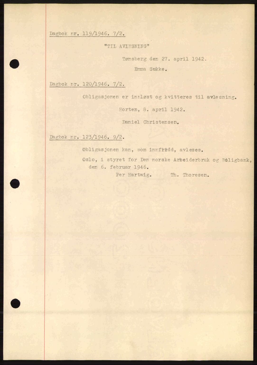 Valdres sorenskriveri, AV/SAH-TING-016/H/Hb/Hbc/L0016: Pantebok nr. B16, 1945-1946, Dagboknr: 119/1946