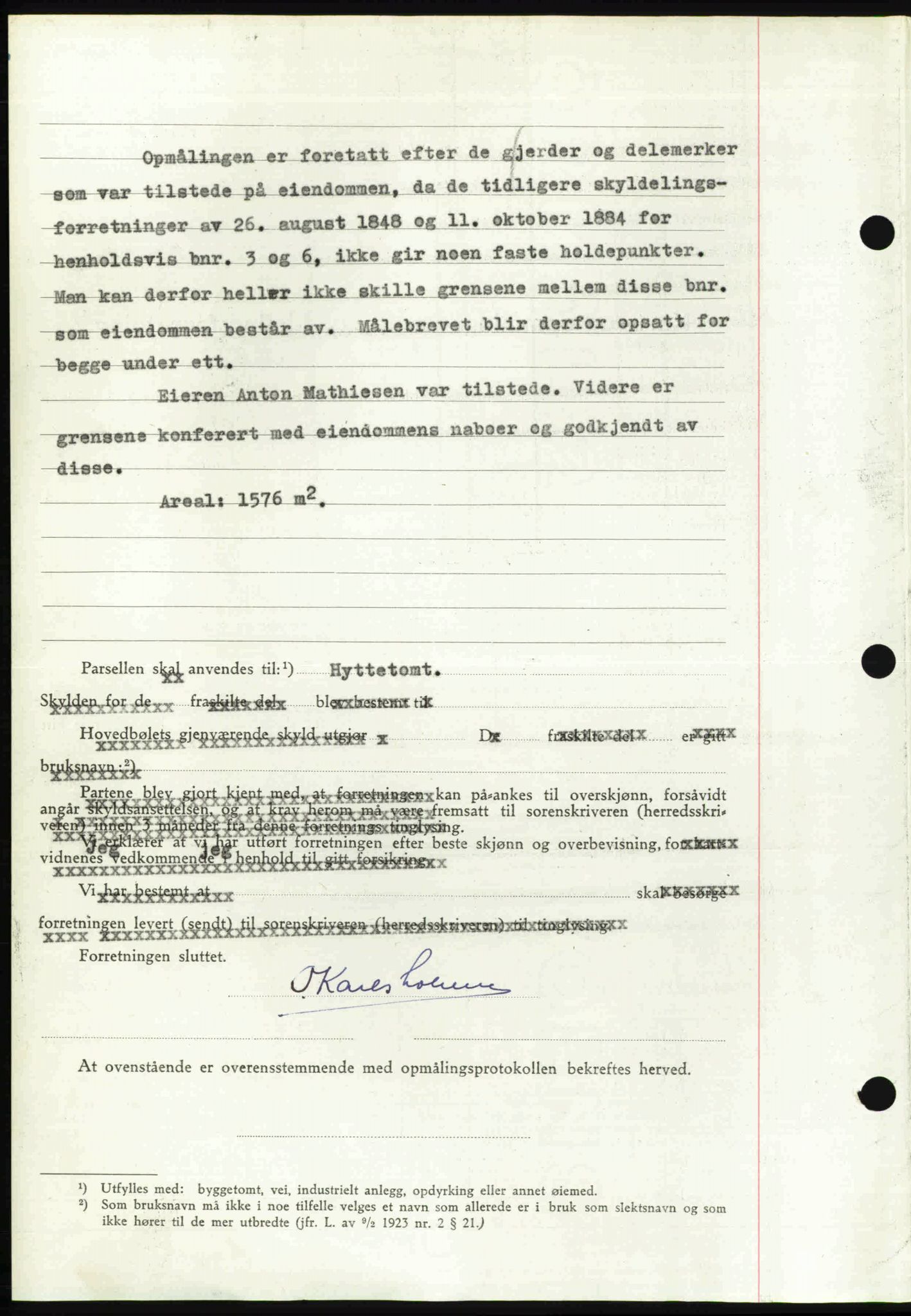 Follo sorenskriveri, SAO/A-10274/G/Ga/Gaa/L0085: Pantebok nr. I 85, 1948-1948, Dagboknr: 3174/1948