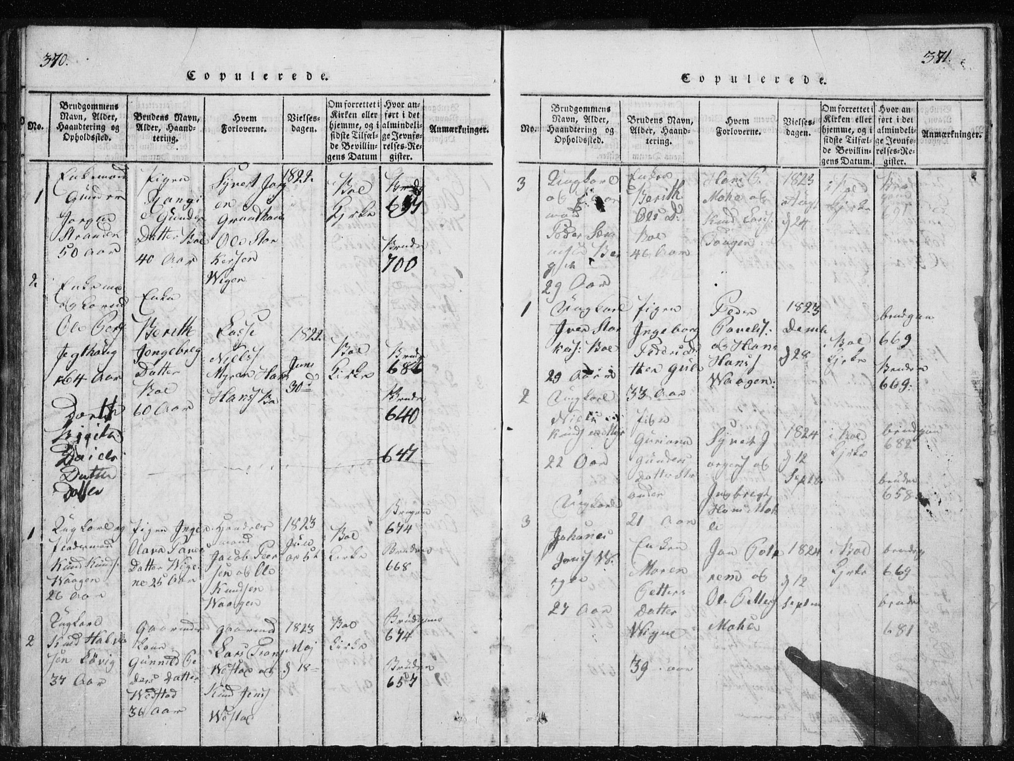 Ministerialprotokoller, klokkerbøker og fødselsregistre - Møre og Romsdal, SAT/A-1454/566/L0772: Klokkerbok nr. 566C01, 1818-1845, s. 370-371