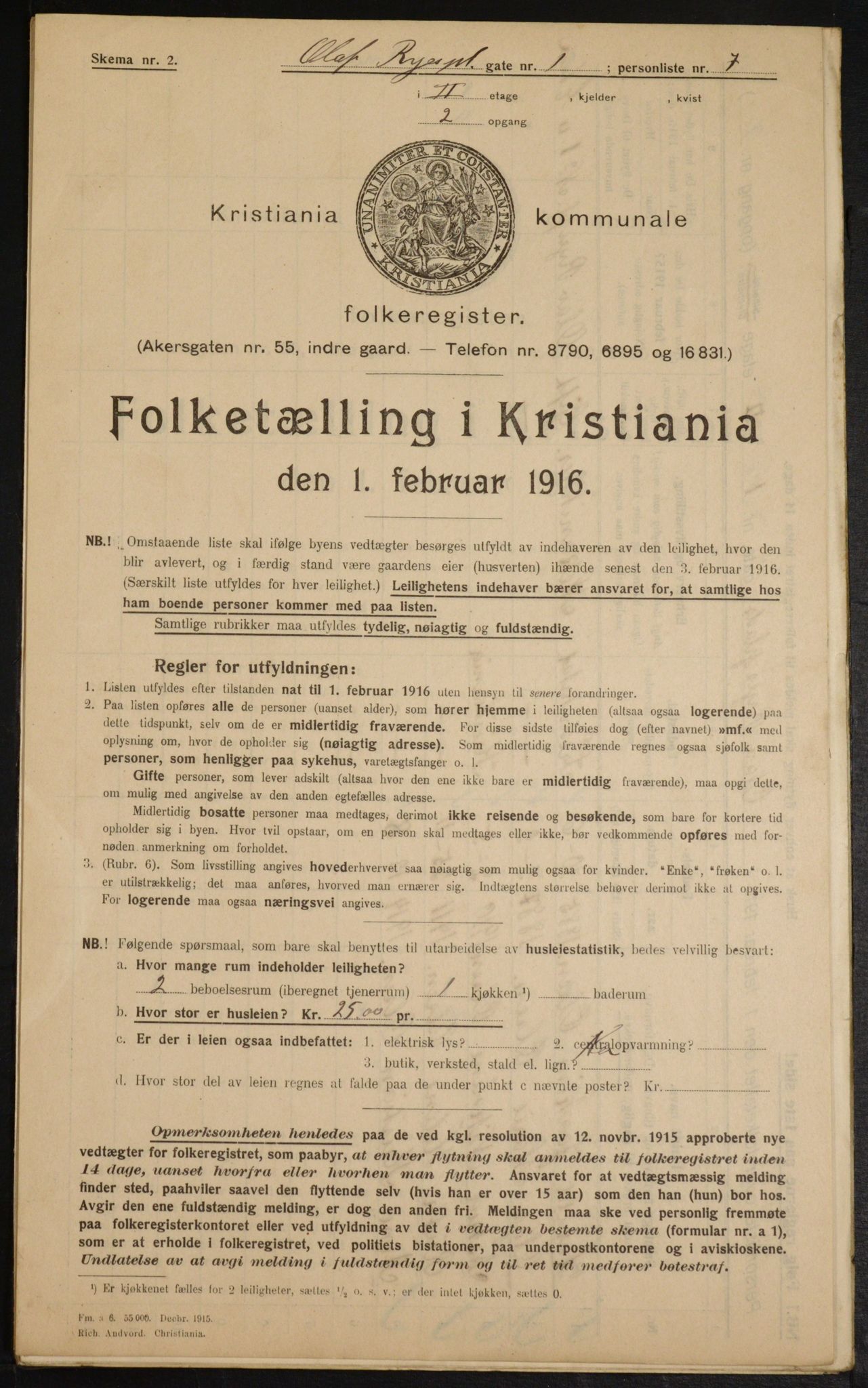 OBA, Kommunal folketelling 1.2.1916 for Kristiania, 1916, s. 76860