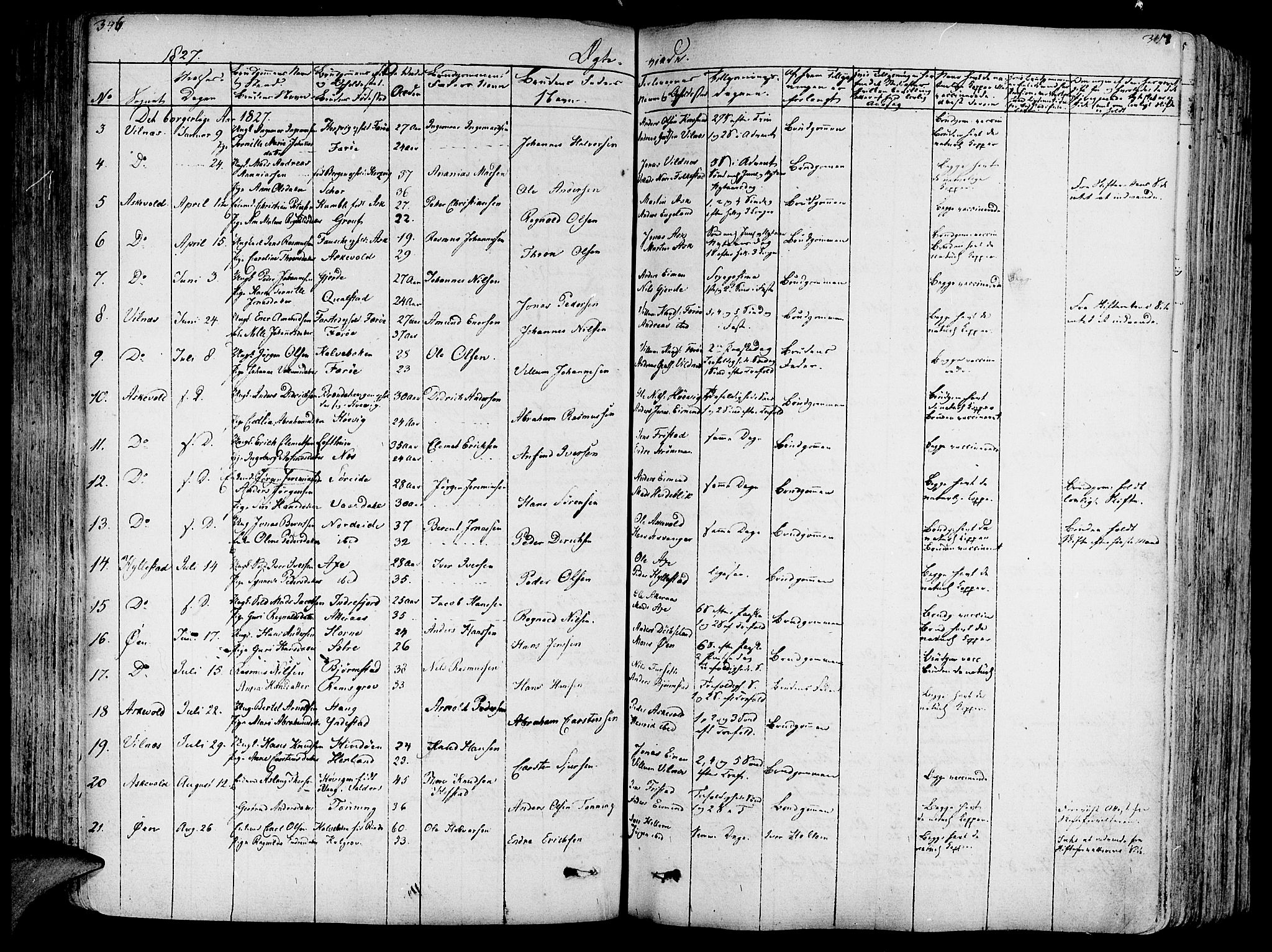 Askvoll sokneprestembete, AV/SAB-A-79501/H/Haa/Haaa/L0010: Ministerialbok nr. A 10, 1821-1844, s. 346-347
