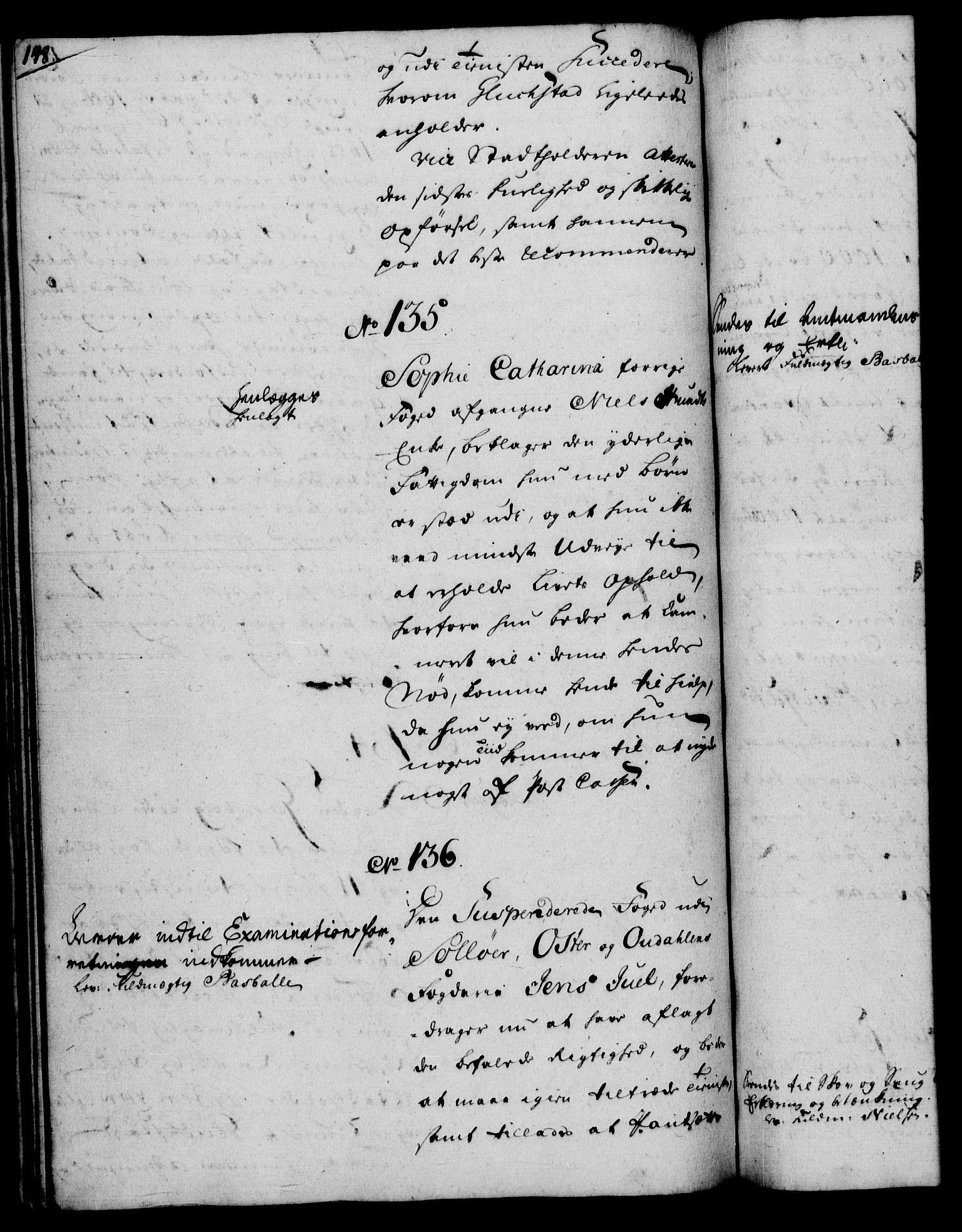 Rentekammeret, Kammerkanselliet, RA/EA-3111/G/Gh/Gha/L0033: Norsk ekstraktmemorialprotokoll (merket RK 53.78), 1755-1756, s. 148