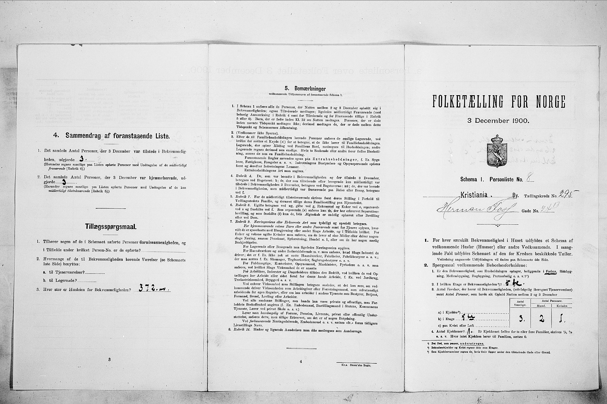 SAO, Folketelling 1900 for 0301 Kristiania kjøpstad, 1900, s. 36780