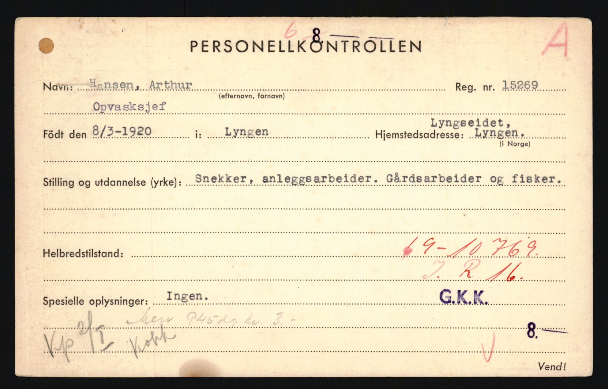 Forsvaret, Troms infanteriregiment nr. 16, AV/RA-RAFA-3146/P/Pa/L0024/0002: Rulleblad / Rulleblad for regimentets menige mannskaper, årsklasse 1941, 1941, s. 95