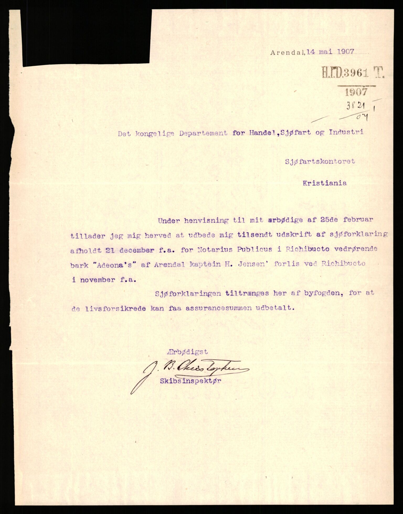 Sjøfartsdirektoratet med forløpere, skipsmapper slettede skip, AV/RA-S-4998/F/Fa/L0005: --, 1864-1933, s. 265