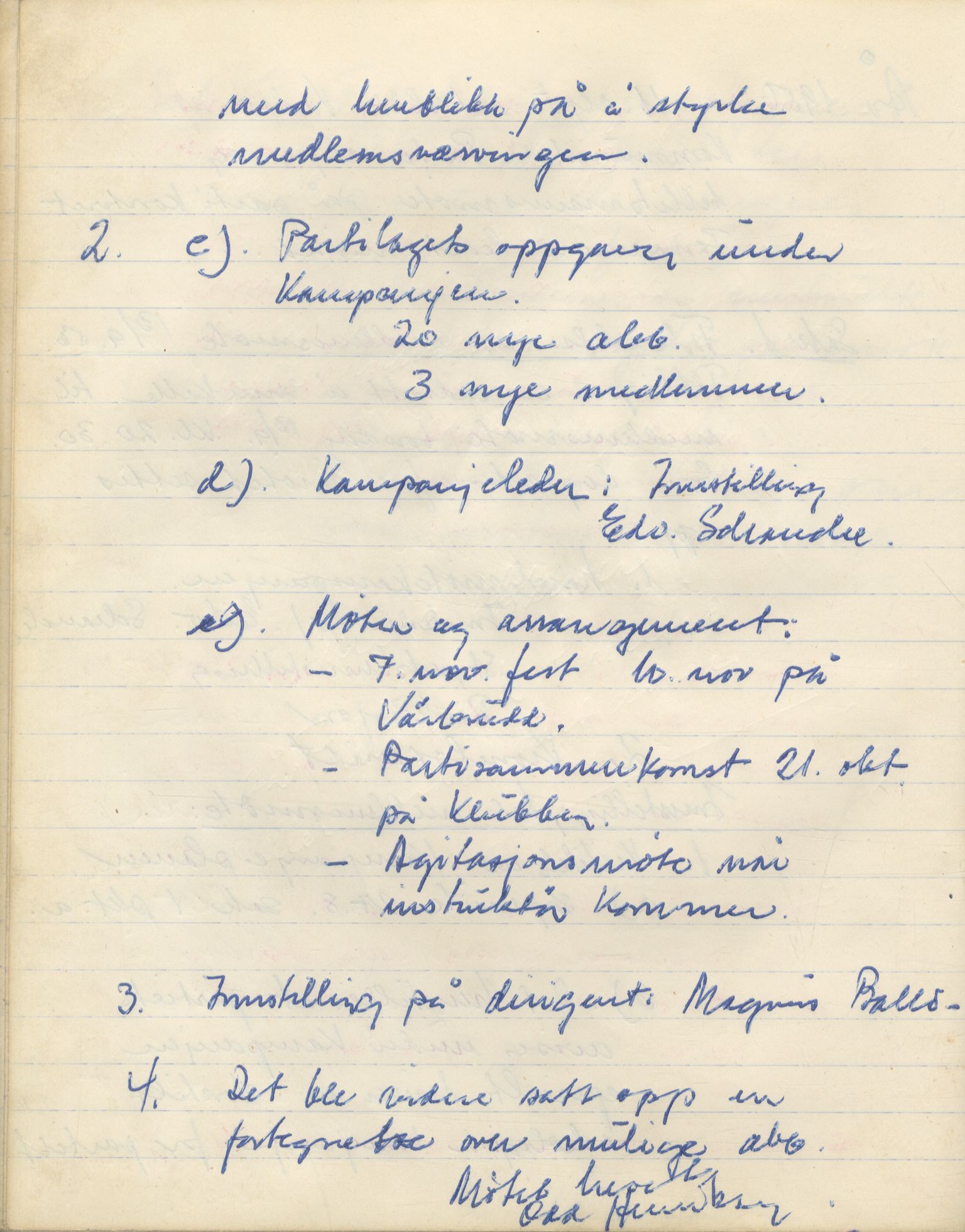 Vadsø kommunistiske parti, FMFB/A-1070/A/Aa/L0002: Styreprotokoll, 1954-1960