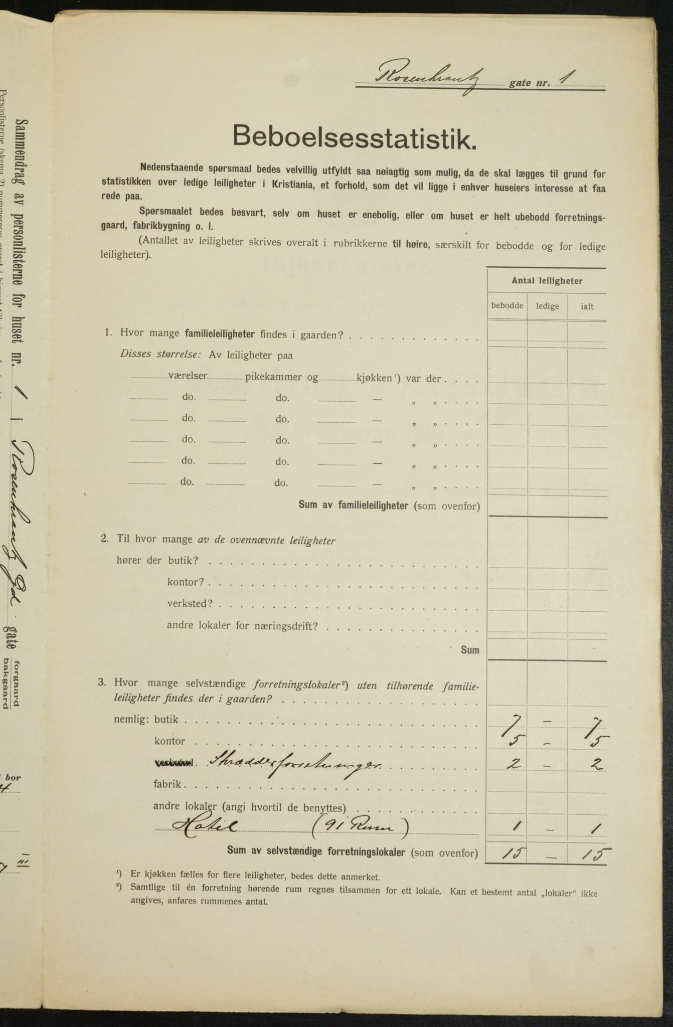 OBA, Kommunal folketelling 1.2.1913 for Kristiania, 1913, s. 83802