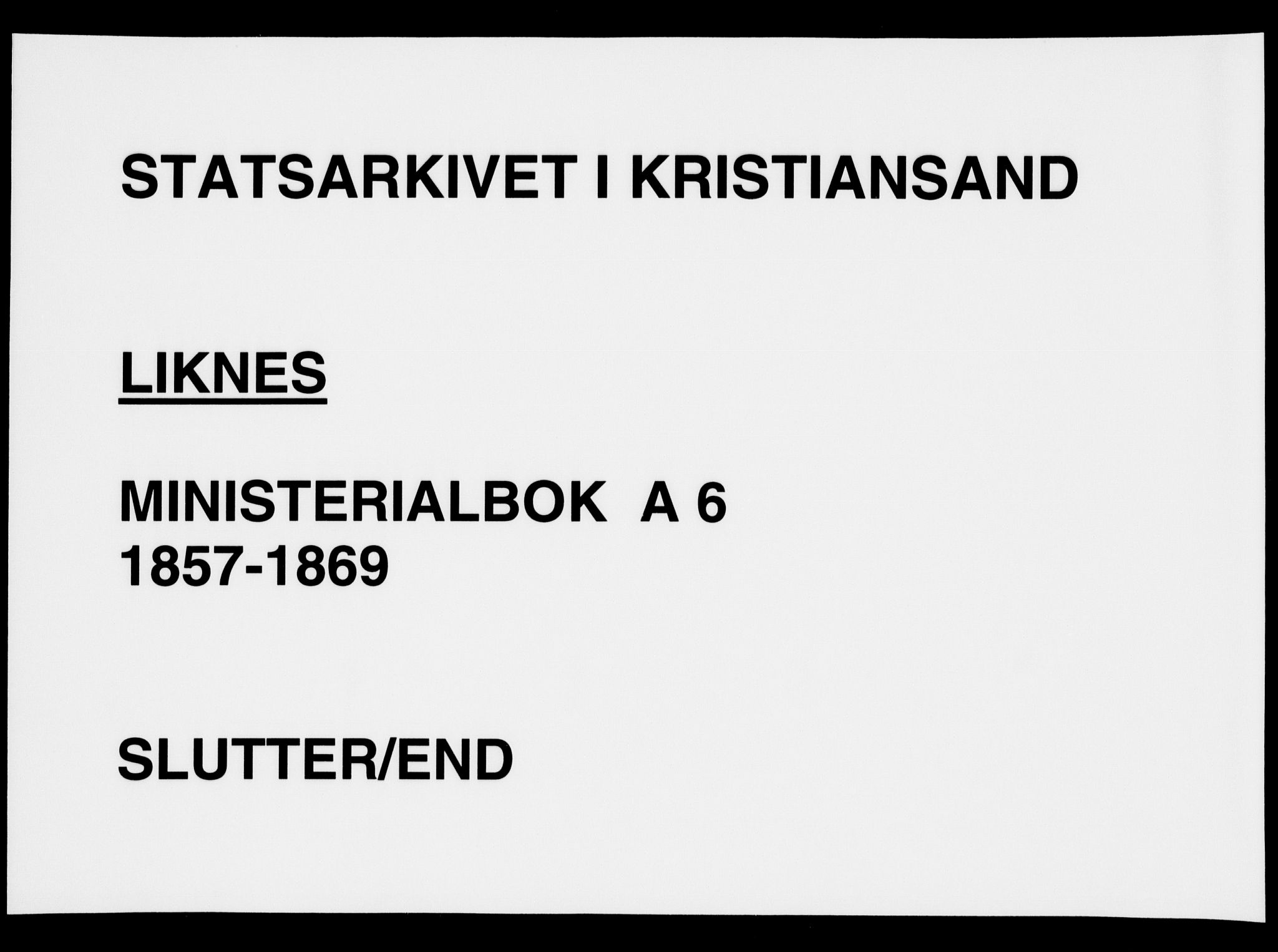 Kvinesdal sokneprestkontor, AV/SAK-1111-0026/F/Fa/Fab/L0006: Ministerialbok nr. A 6, 1857-1869