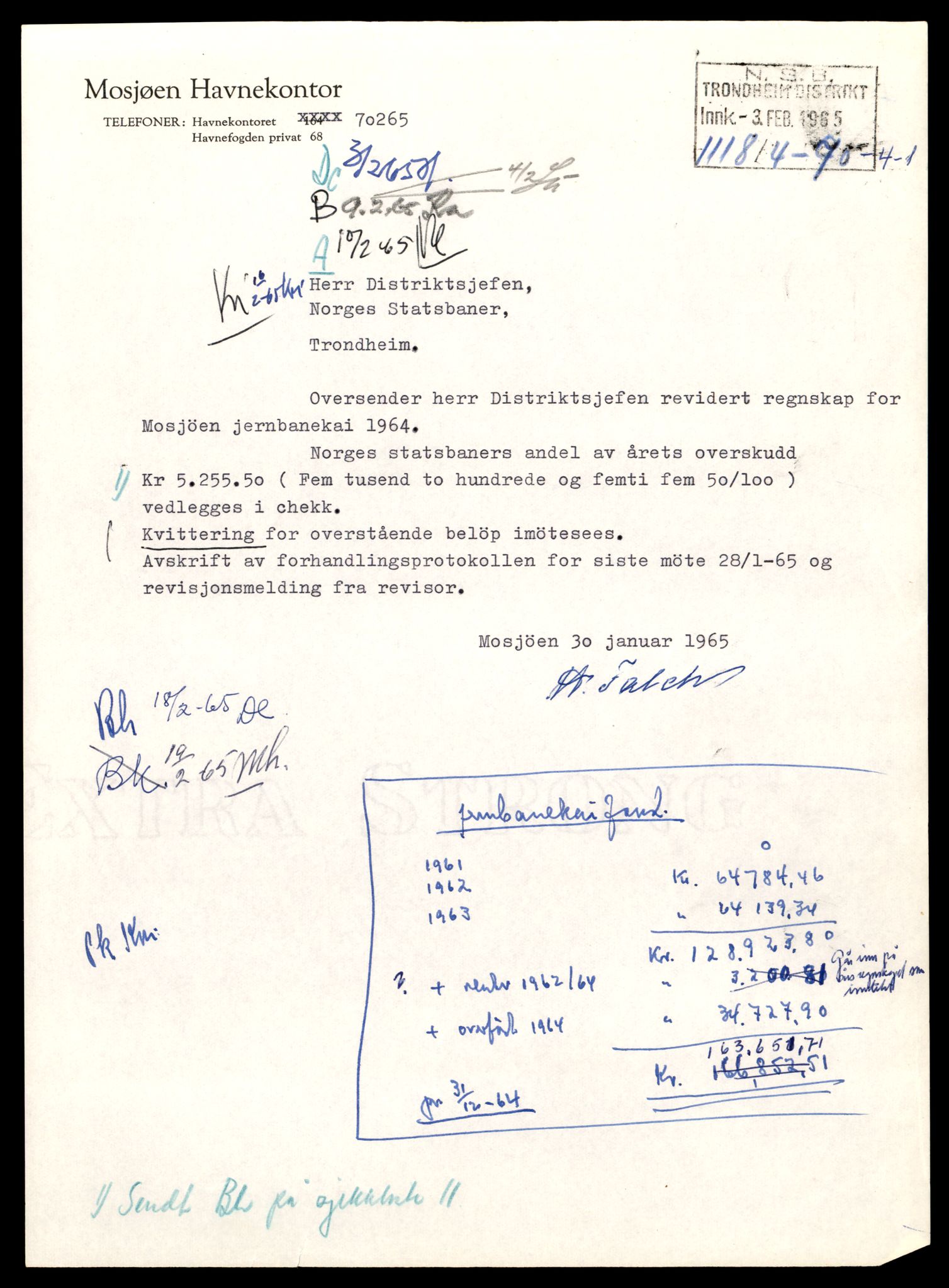 Norges statsbaner (NSB) - Trondheim distrikt, AV/SAT-A-6436/0002/Dd/L0817: --, 1953-1980, s. 423