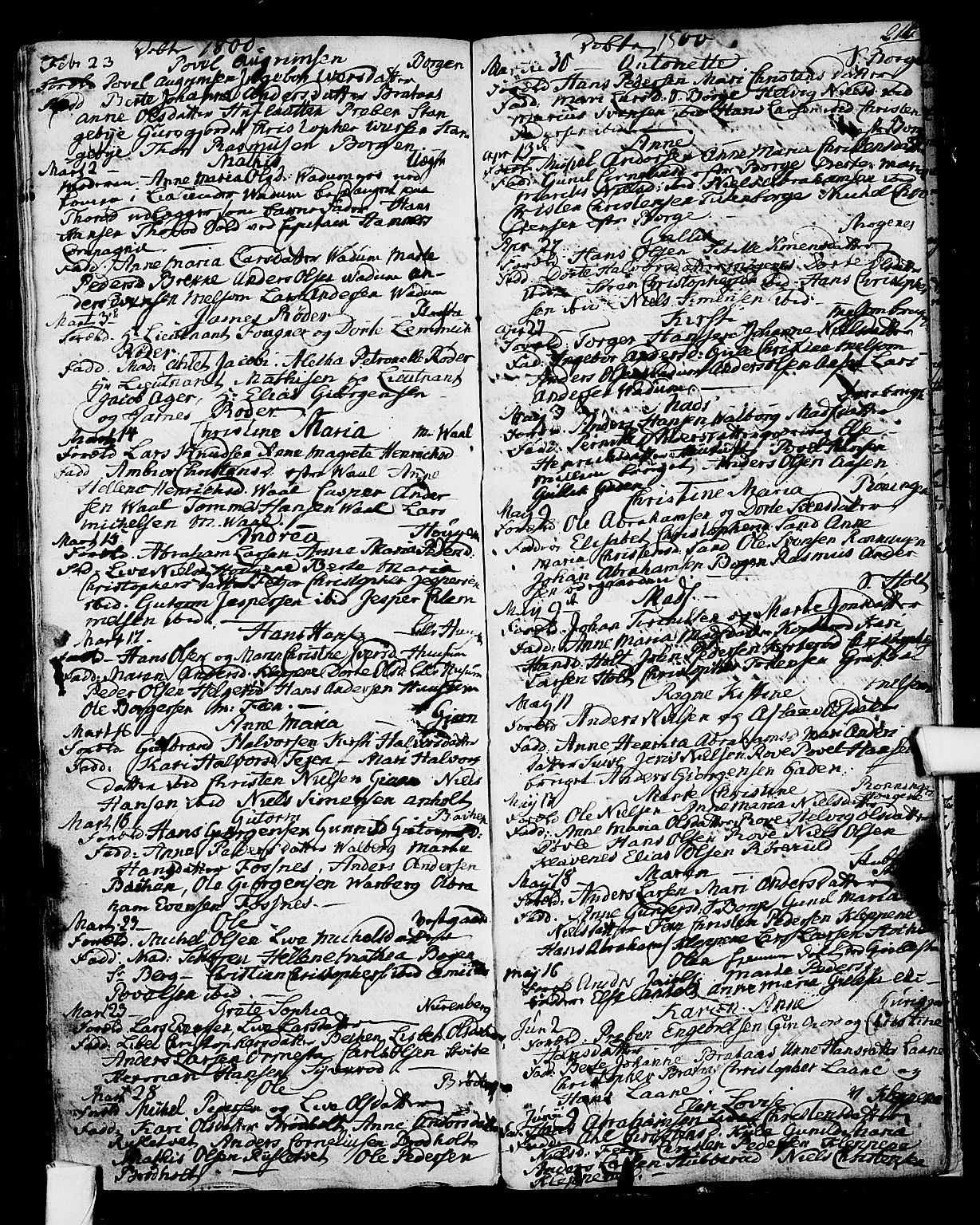 Stokke kirkebøker, SAKO/A-320/F/Fa/L0003: Ministerialbok nr. I 3, 1771-1803, s. 216