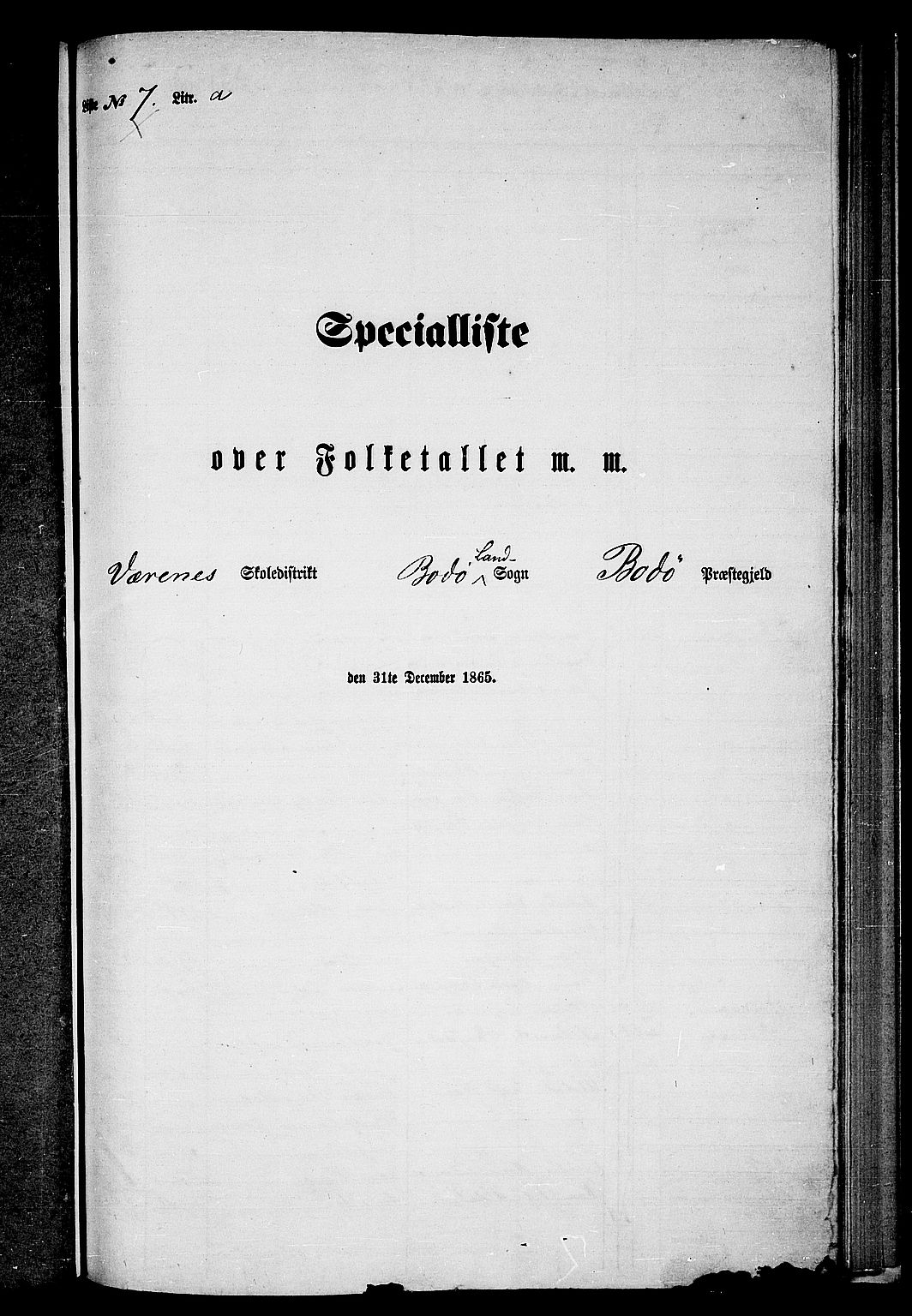 RA, Folketelling 1865 for 1843L Bodø prestegjeld, Bodø landsokn, 1865, s. 135