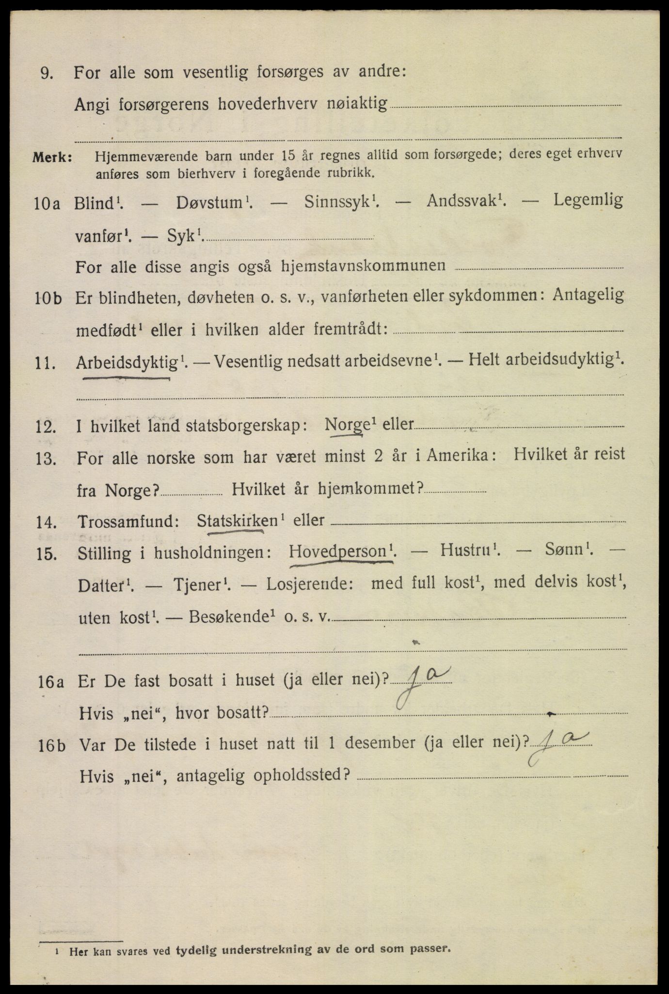 SAK, Folketelling 1920 for 0902 Tvedestrand ladested, 1920, s. 2212
