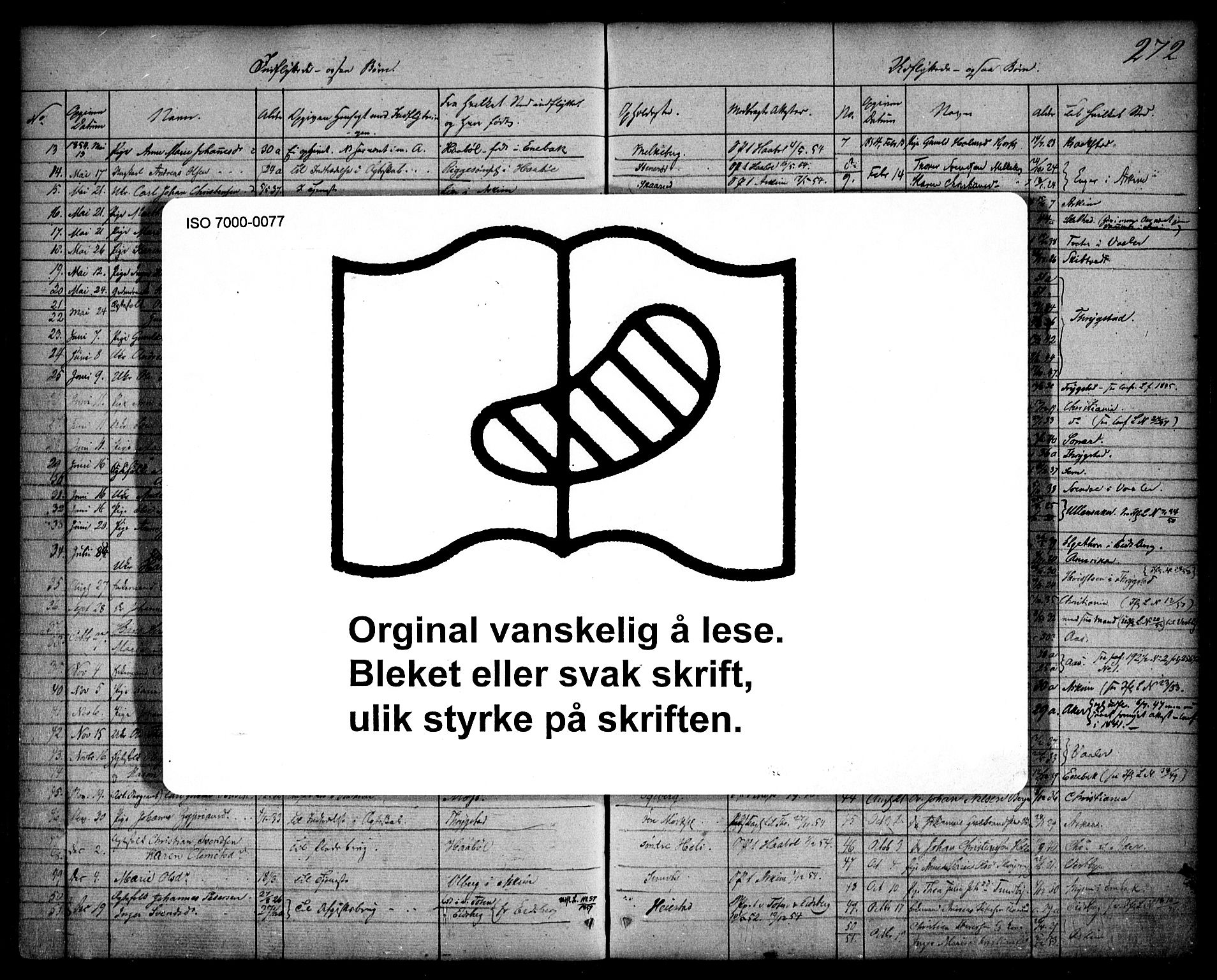 Spydeberg prestekontor Kirkebøker, SAO/A-10924/F/Fa/L0005: Ministerialbok nr. I 5, 1842-1862, s. 272