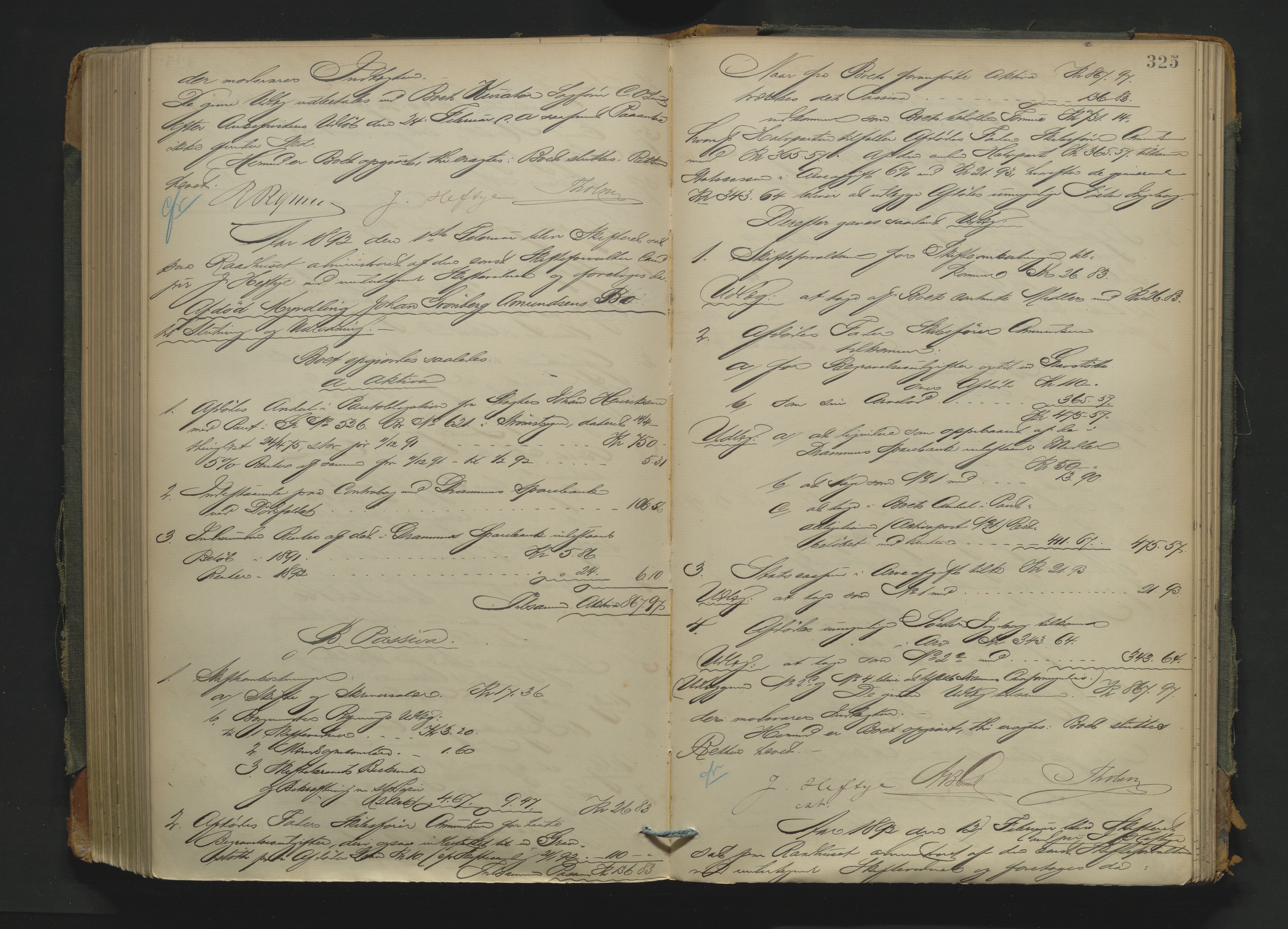 Drammen byfogd, AV/SAKO-A-222/H/Hb/Hbd/Hbda/L0006: Skifteutlodningsprotokoll., 1886-1892, s. 325