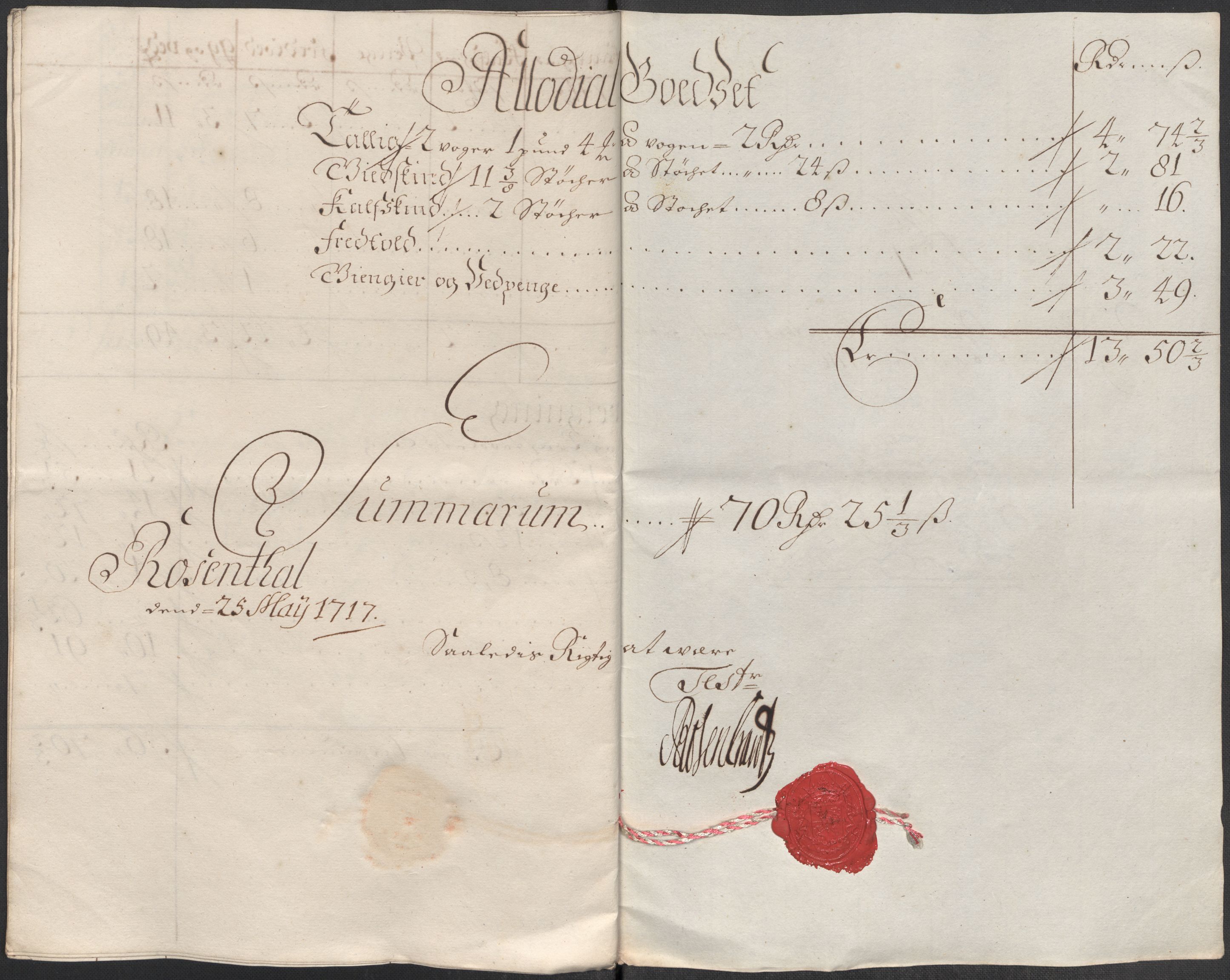 Rentekammeret inntil 1814, Reviderte regnskaper, Fogderegnskap, AV/RA-EA-4092/R49/L3139: Fogderegnskap Rosendal Baroni, 1715-1717, s. 137