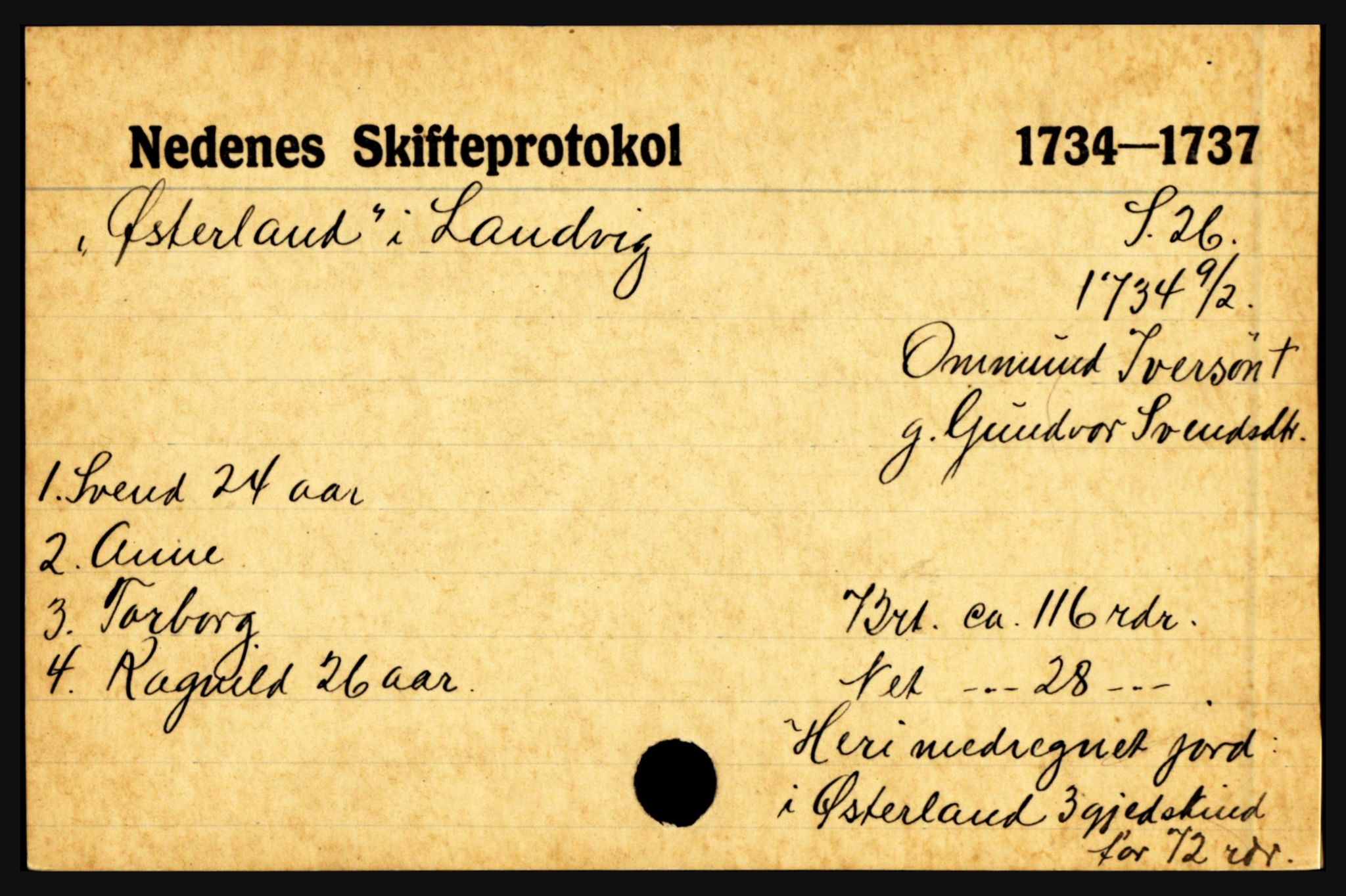 Nedenes sorenskriveri før 1824, AV/SAK-1221-0007/H, s. 34077