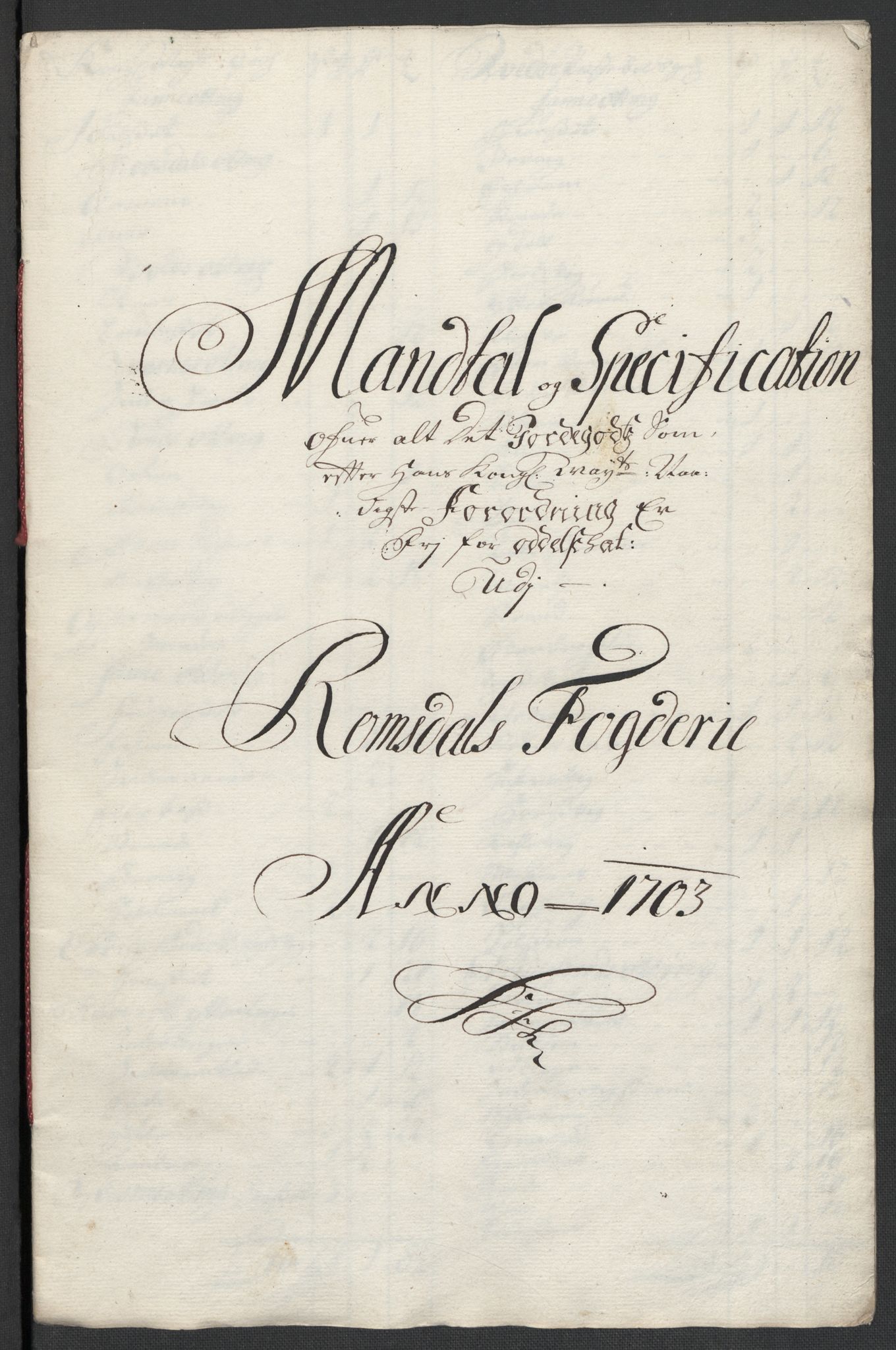 Rentekammeret inntil 1814, Reviderte regnskaper, Fogderegnskap, RA/EA-4092/R55/L3656: Fogderegnskap Romsdal, 1703-1705, s. 134