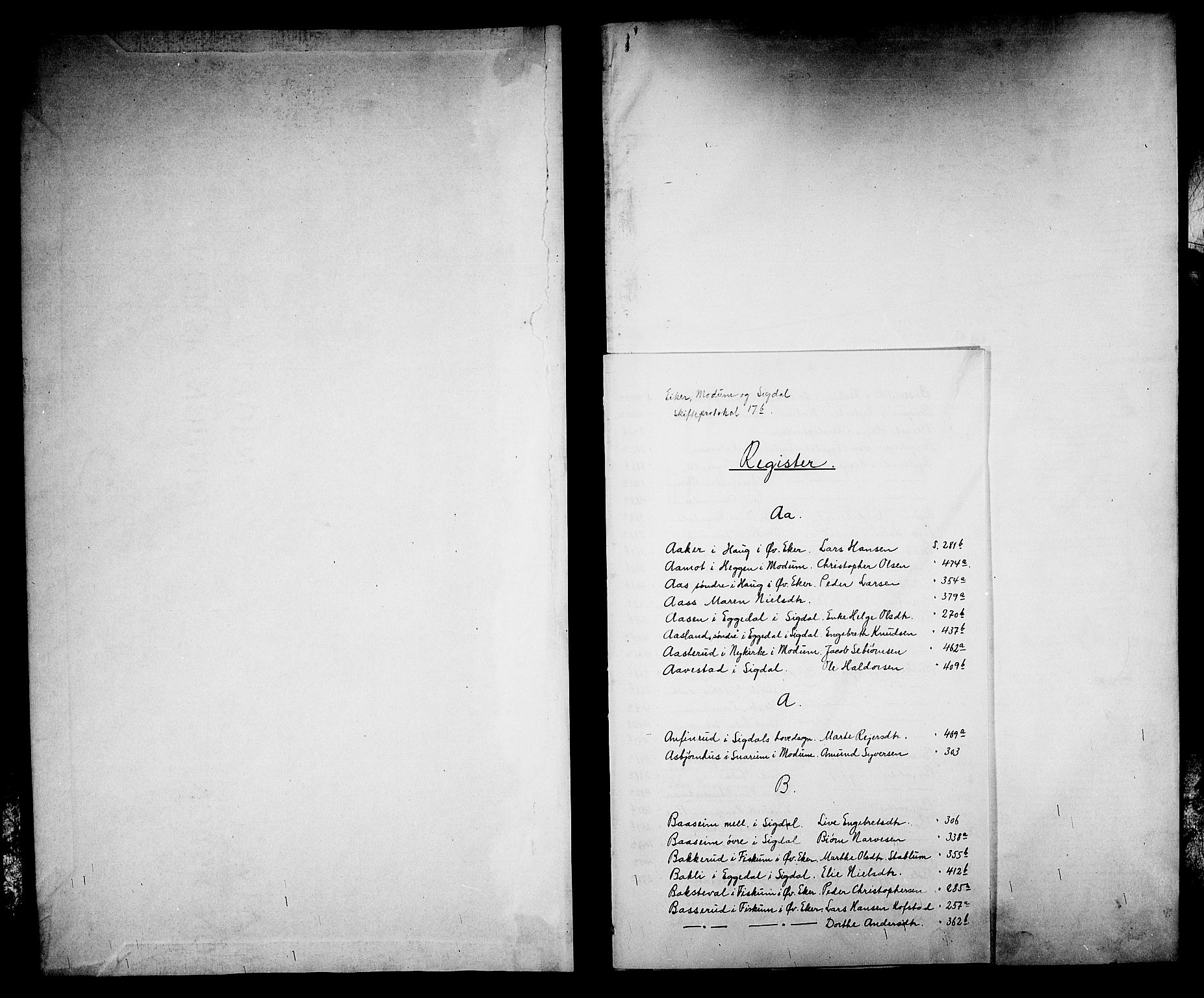 Eiker, Modum og Sigdal sorenskriveri, SAKO/A-123/H/Hb/Hba/L0016b: Skifteprotokoll, 1782-1787
