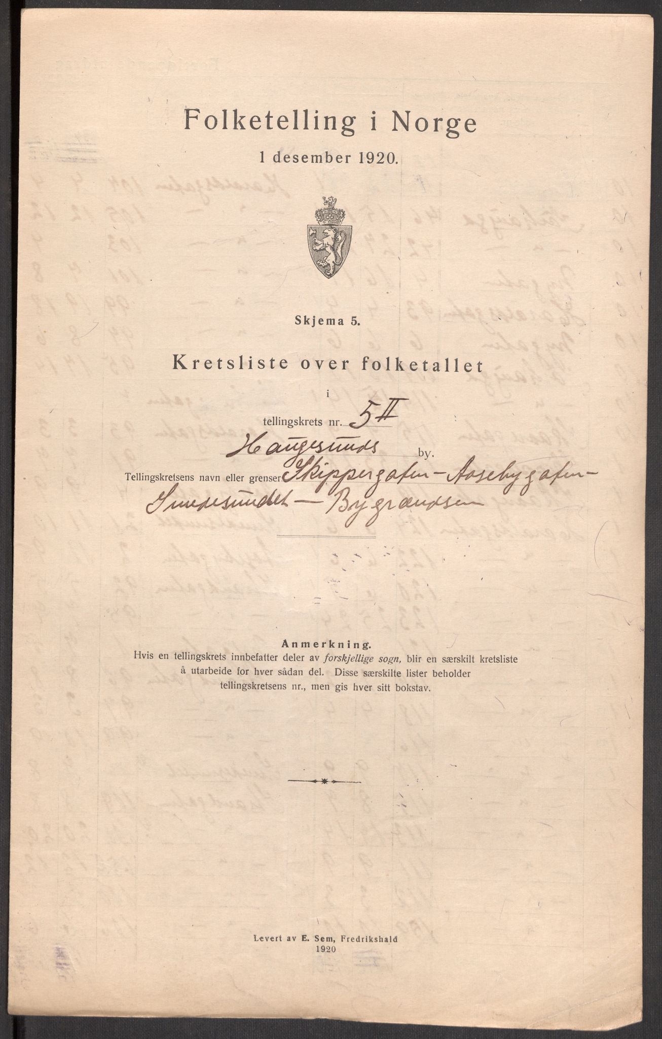 SAST, Folketelling 1920 for 1106 Haugesund kjøpstad, 1920, s. 24