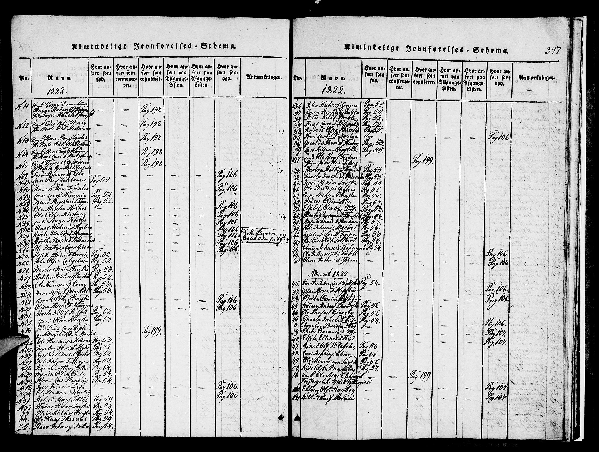 Hamre sokneprestembete, AV/SAB-A-75501/H/Ha/Hab: Klokkerbok nr. A 1, 1816-1826, s. 347