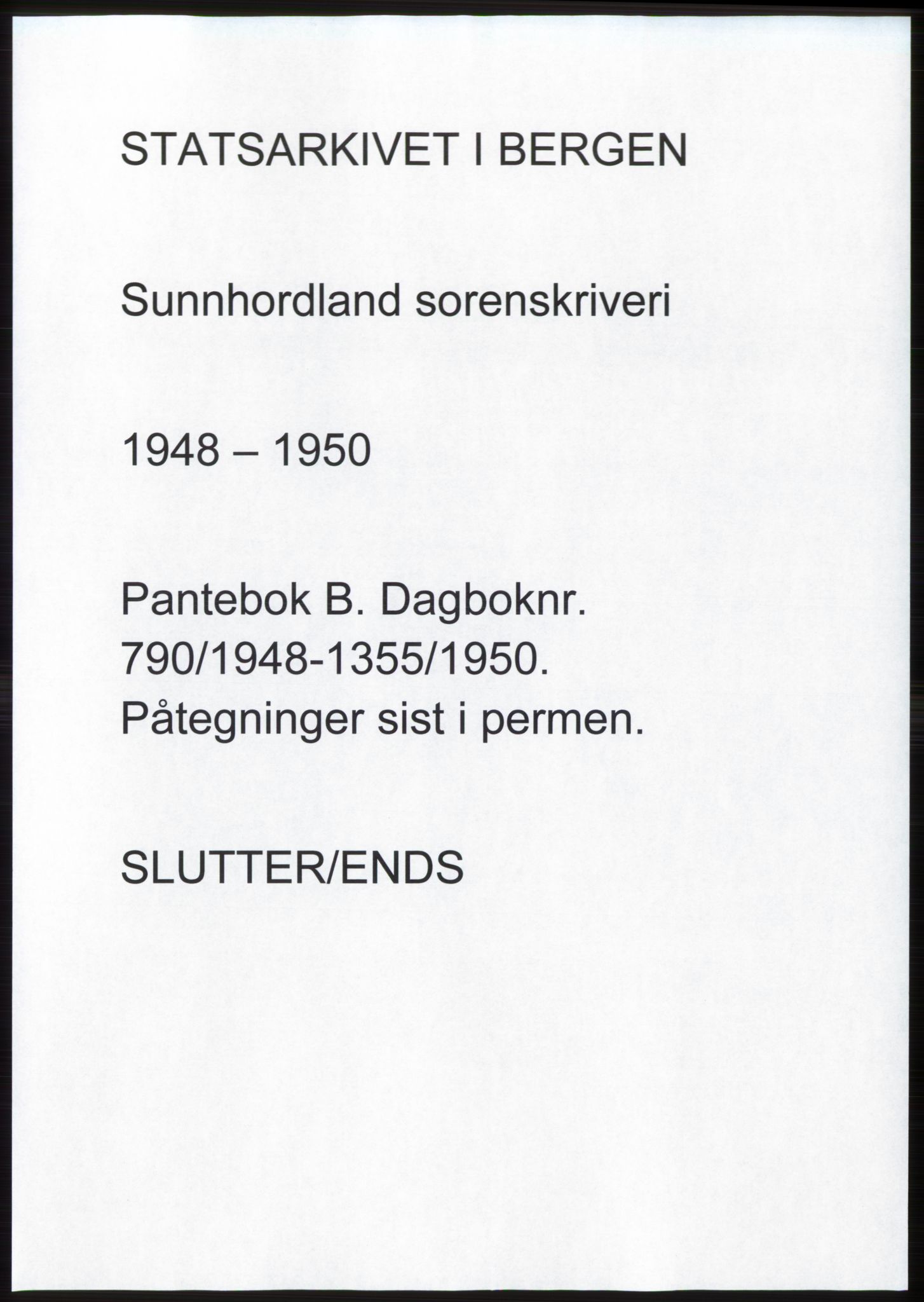 Sunnhordland sorenskrivar, AV/SAB-A-2401: Pantebok nr. B75-79, 1948-1950