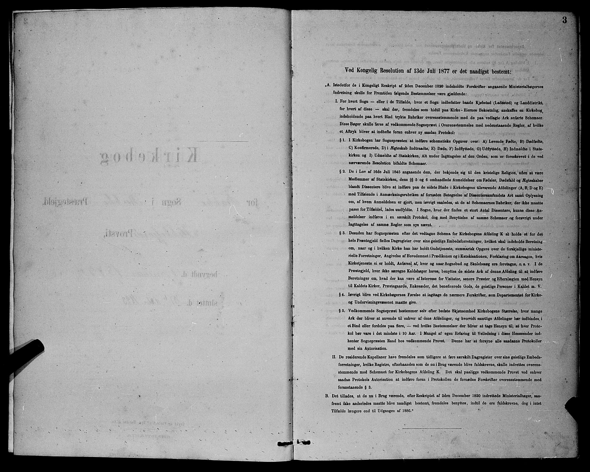 Bakke sokneprestkontor, SAK/1111-0002/F/Fb/Fba/L0002: Klokkerbok nr. B 2, 1879-1893, s. 3