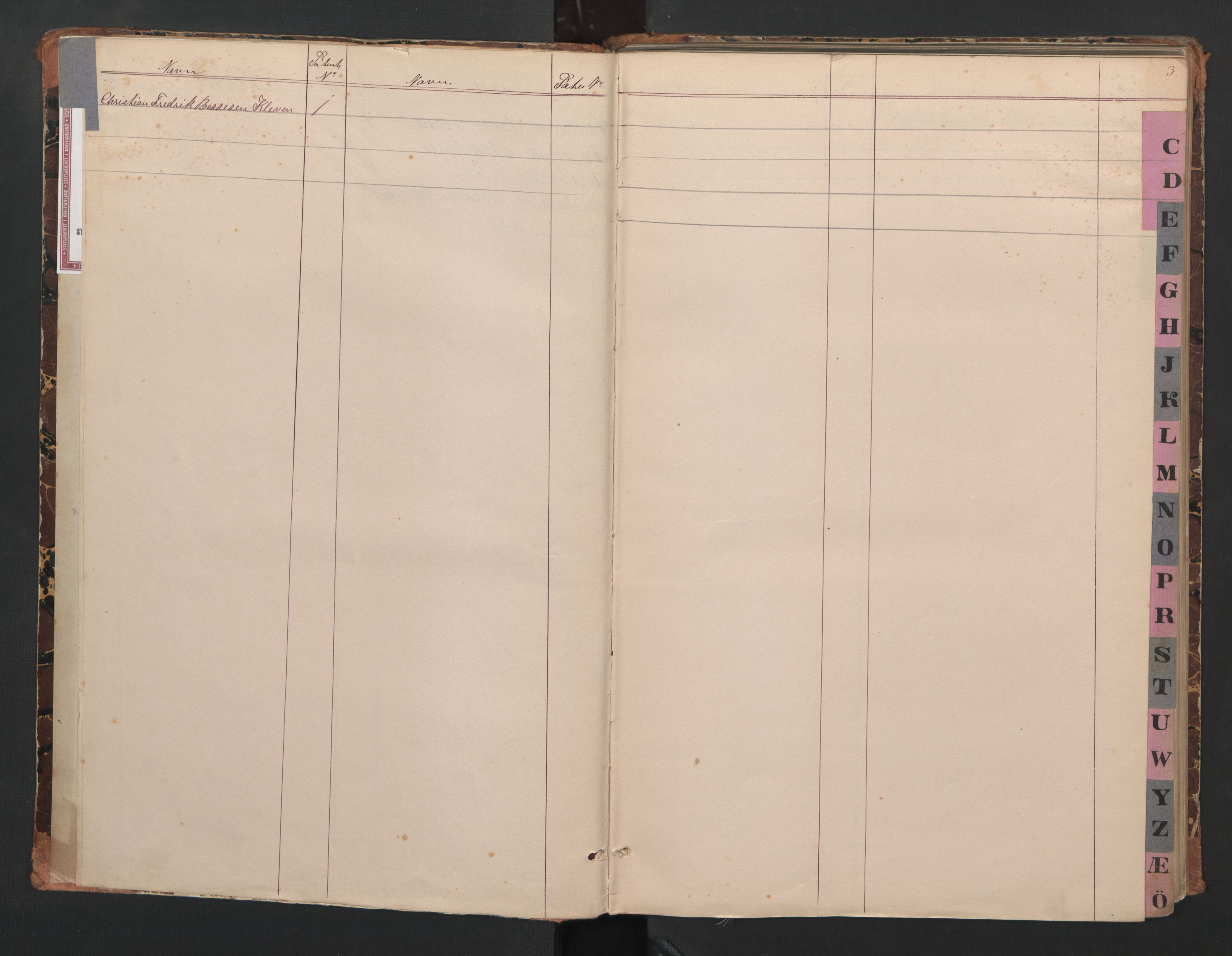 Mandal mønstringskrets, SAK/2031-0016/F/Fa/L0008: Annotasjonsrulle nr 1-3, hovedrulle nr 1-122, maskinister og fyrbøtere, med register, Y-18, 1883-1948, s. 4