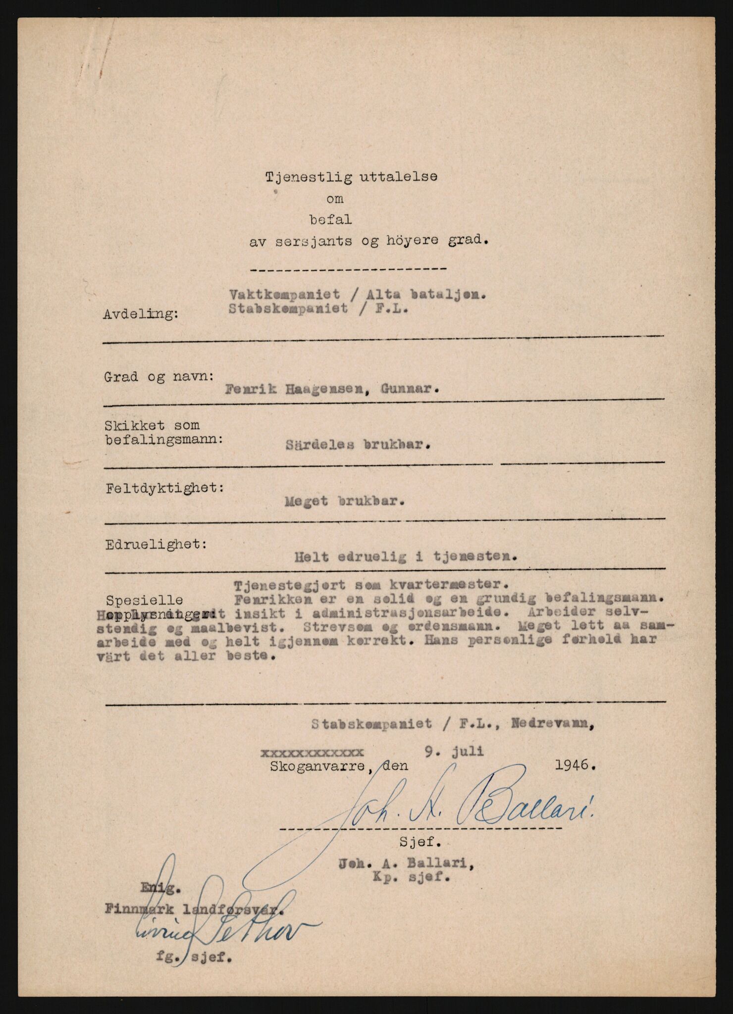 Forsvaret, Varanger bataljon, AV/RA-RAFA-2258/1/D/L0455: Rulleblad og tjenesteuttalelser for befal født 1894-1896, 1901-1909 og 1911-1915, 1894-1915, s. 494