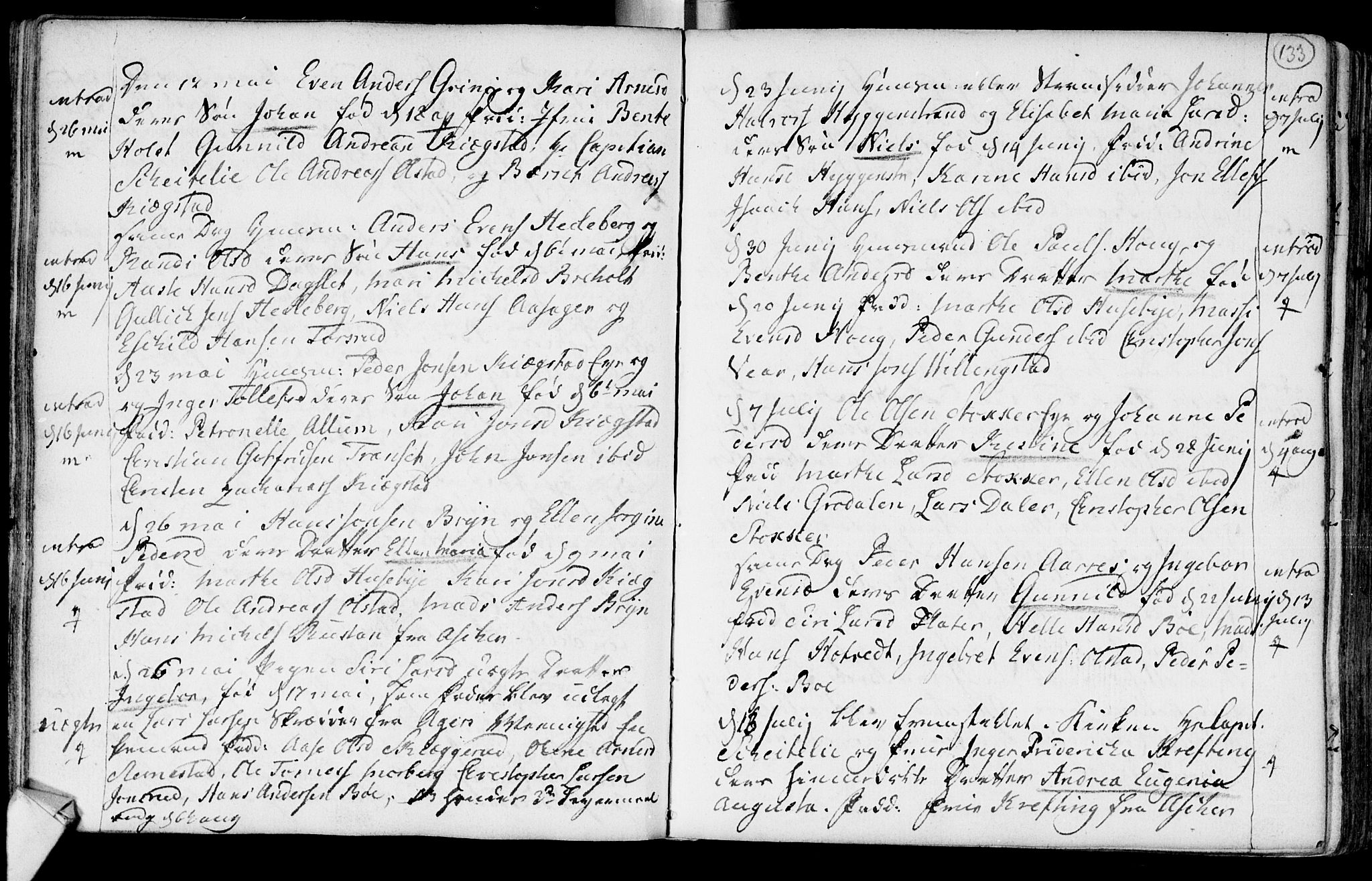 Røyken kirkebøker, SAKO/A-241/F/Fa/L0003: Ministerialbok nr. 3, 1782-1813, s. 133