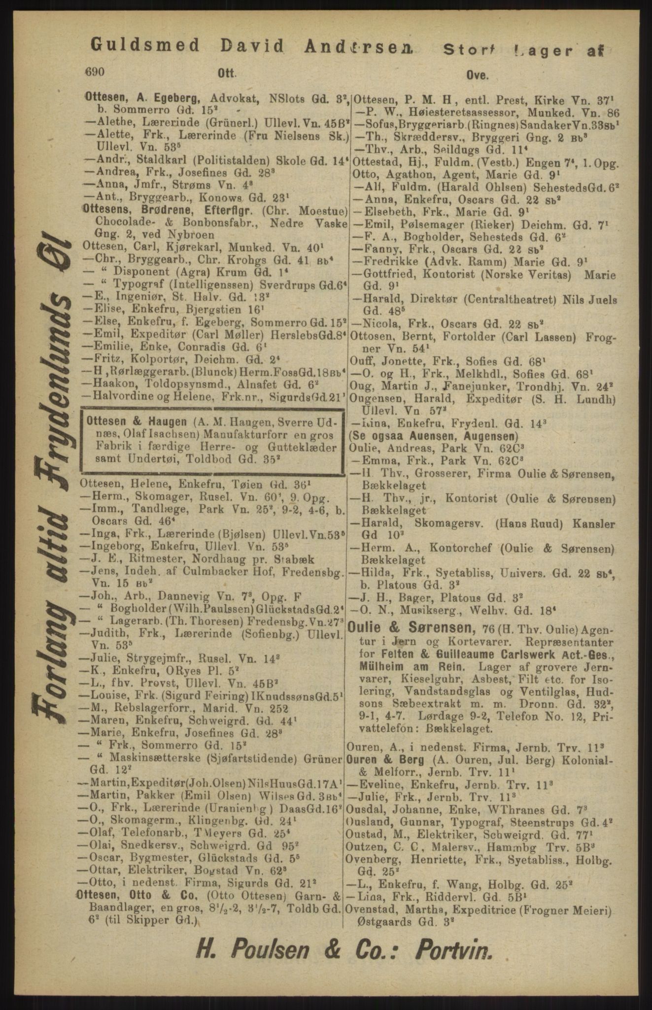 Kristiania/Oslo adressebok, PUBL/-, 1904, s. 690