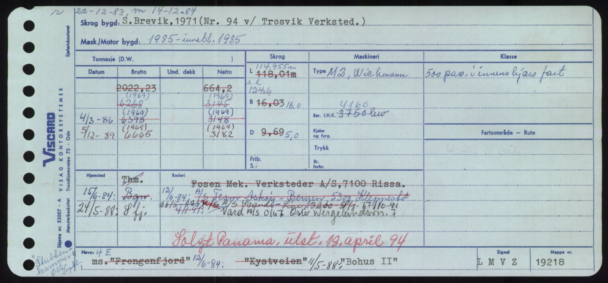 Sjøfartsdirektoratet med forløpere, Skipsmålingen, RA/S-1627/H/Hd/L0004: Fartøy, Bia-Boy, s. 433