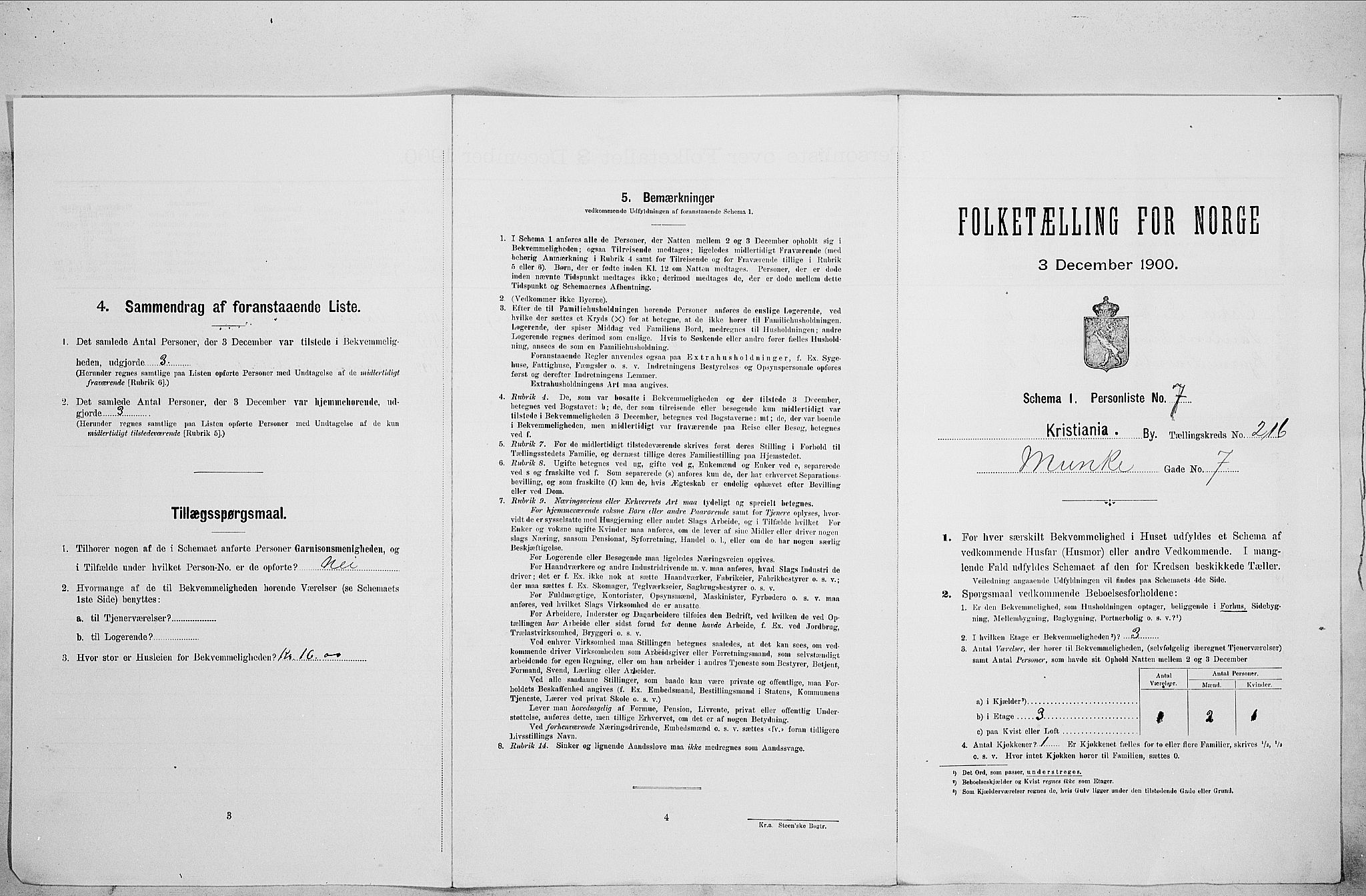 SAO, Folketelling 1900 for 0301 Kristiania kjøpstad, 1900, s. 60499