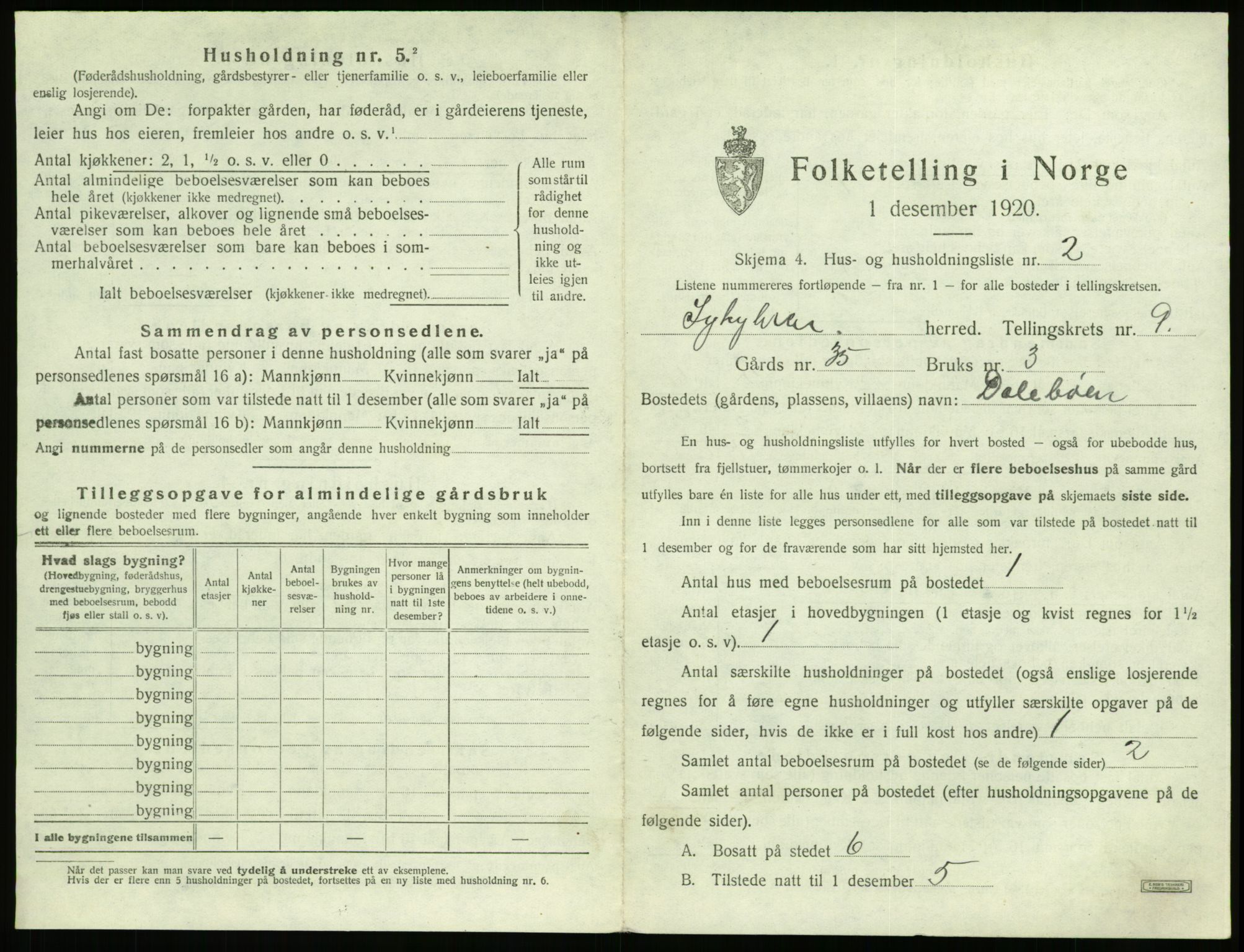 SAT, Folketelling 1920 for 1528 Sykkylven herred, 1920, s. 665